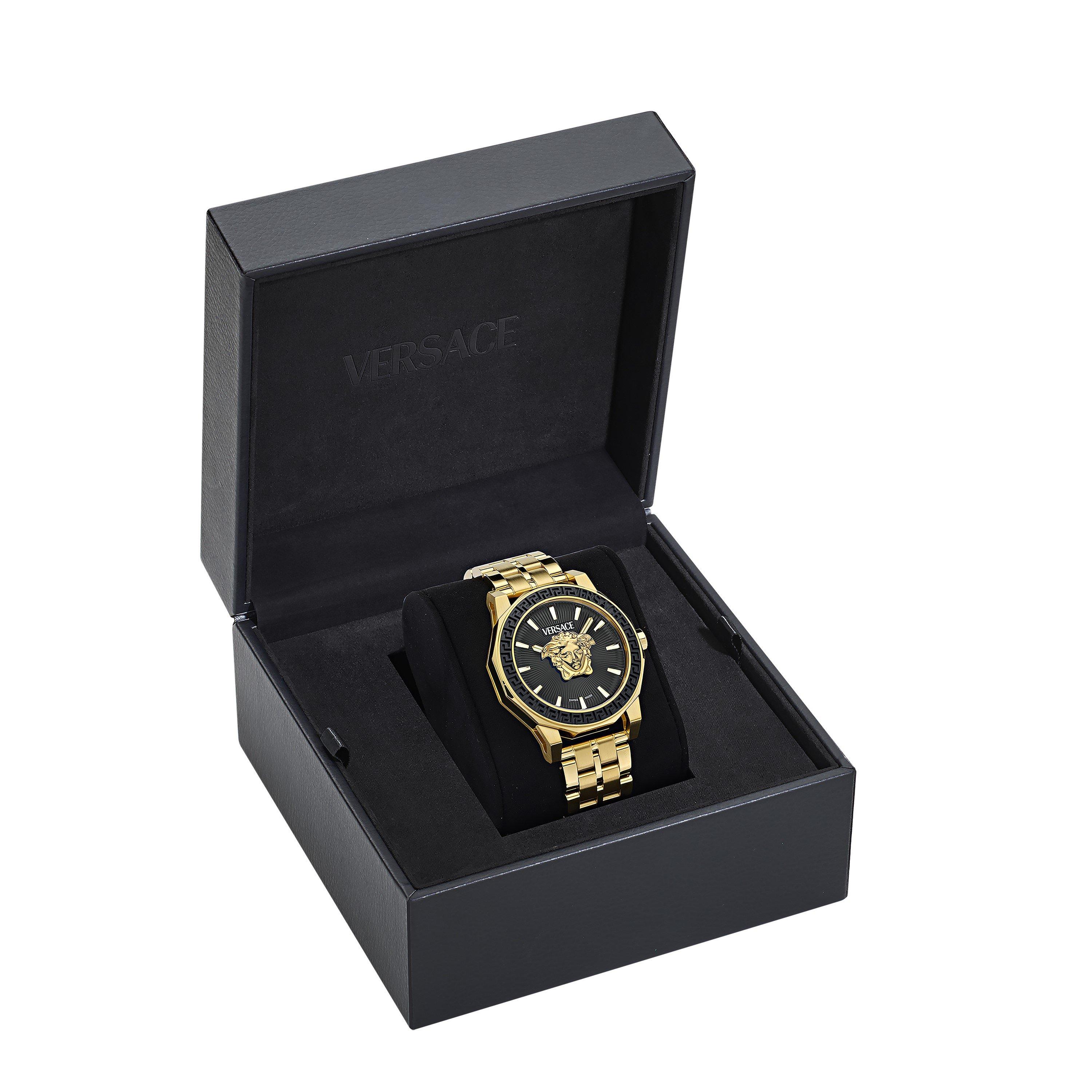 Black/Gold - Versace - Men's Medusa Deco Quartz Watch - 4
