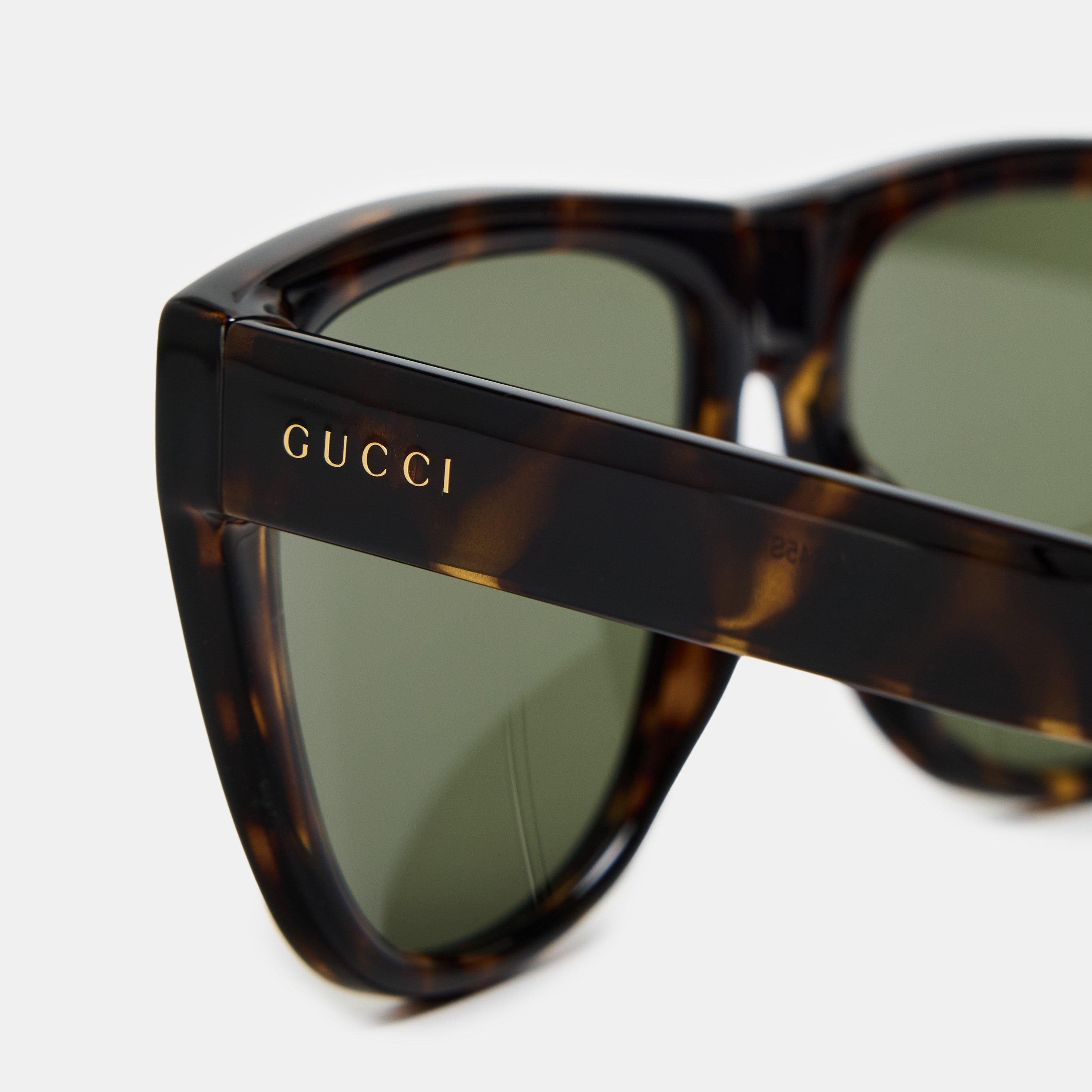 Havana/Green - Gucci - Men's Pilot Aviator Sunglasses - 3