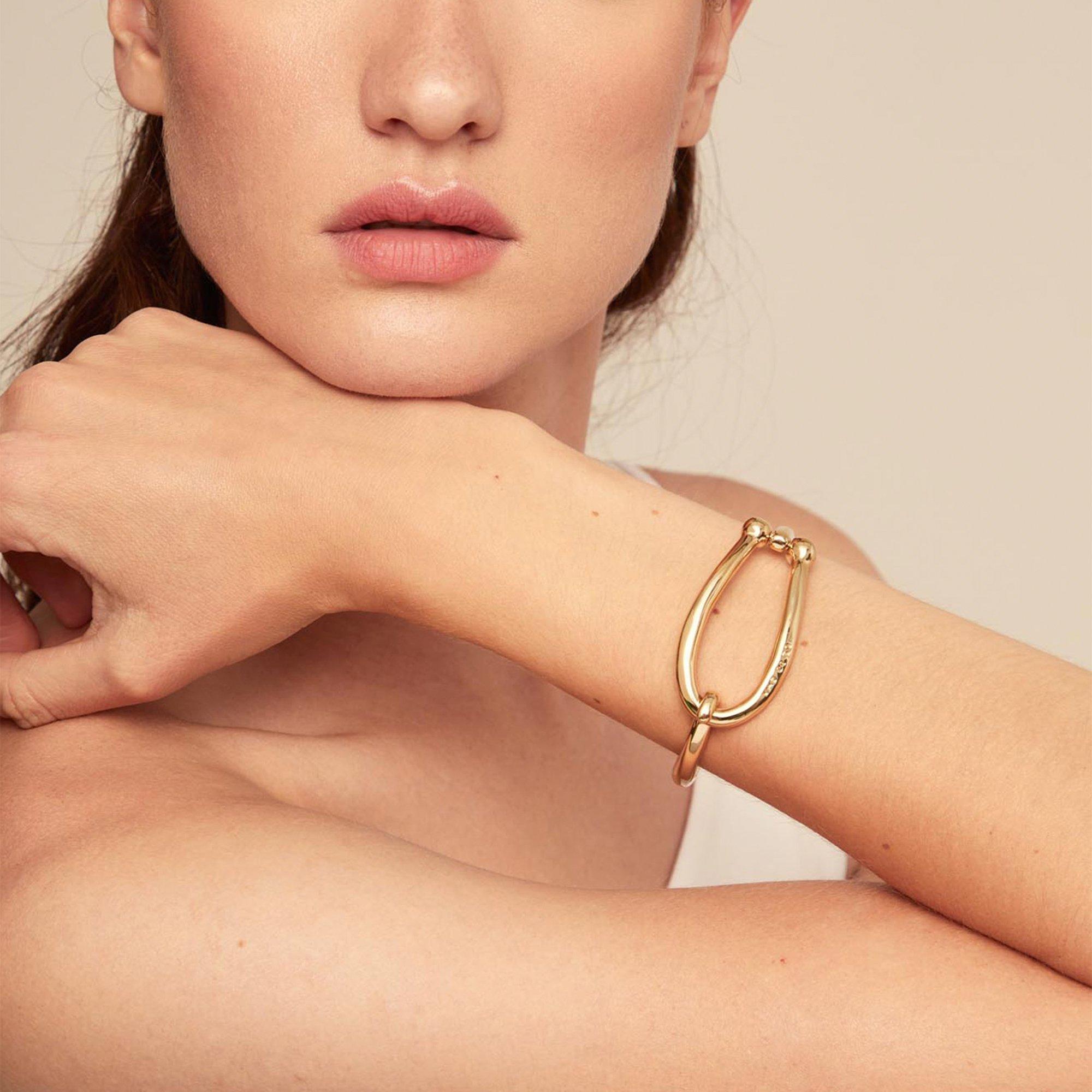 Goud - UNOde50 - UNOde50 18k Gold-Plated Rigid Bracelet - 4