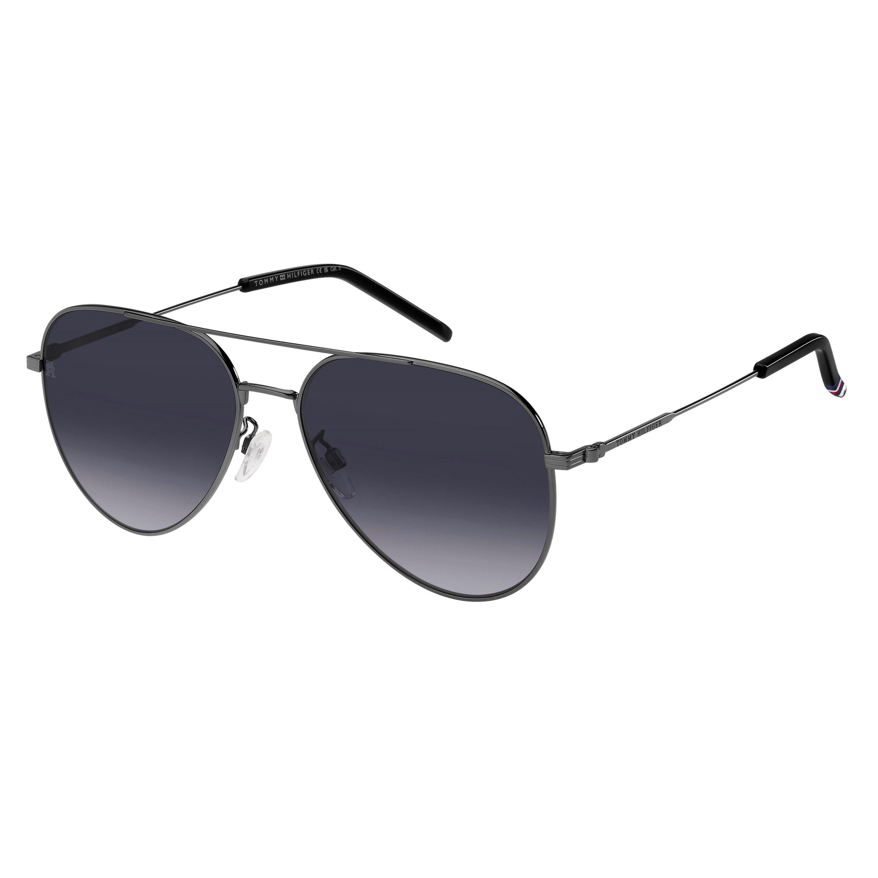 Tommy Hilfiger Men's Pilot Aviator Sunglasses - Dark Ruthenium