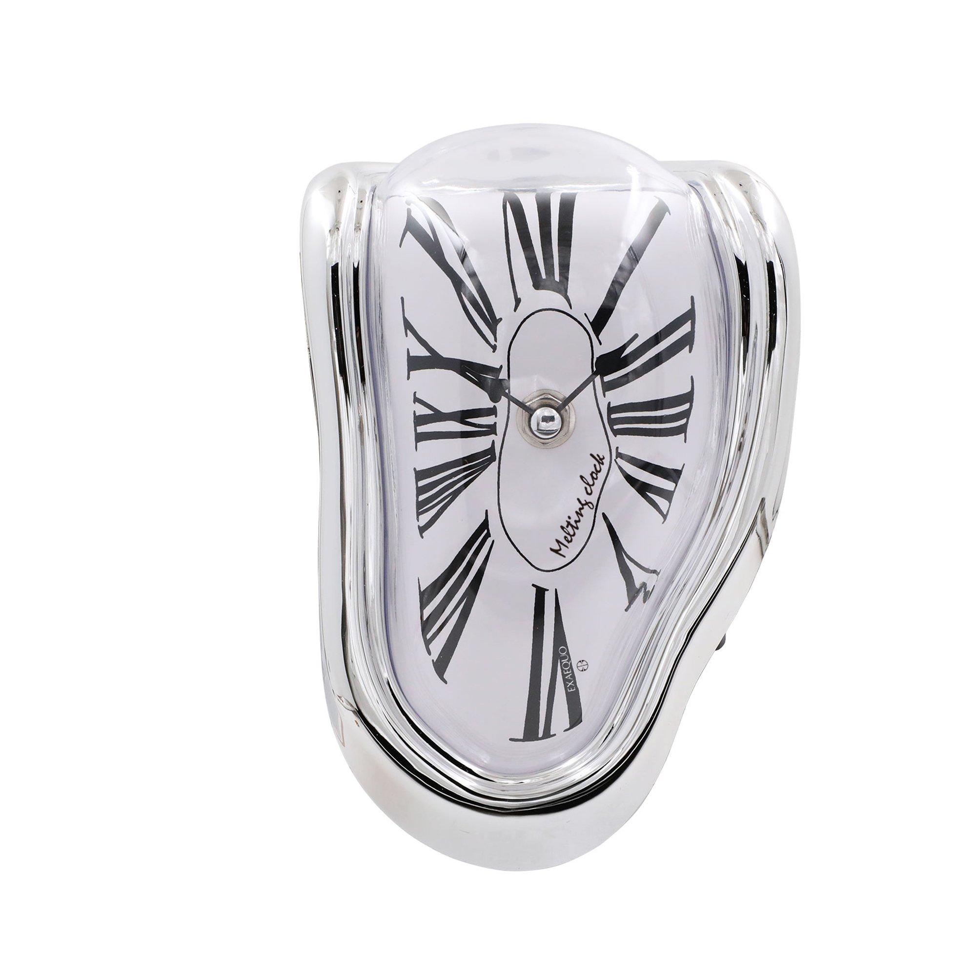 Silver - Exaequo - Melting Clock Quartz Analogue Watch