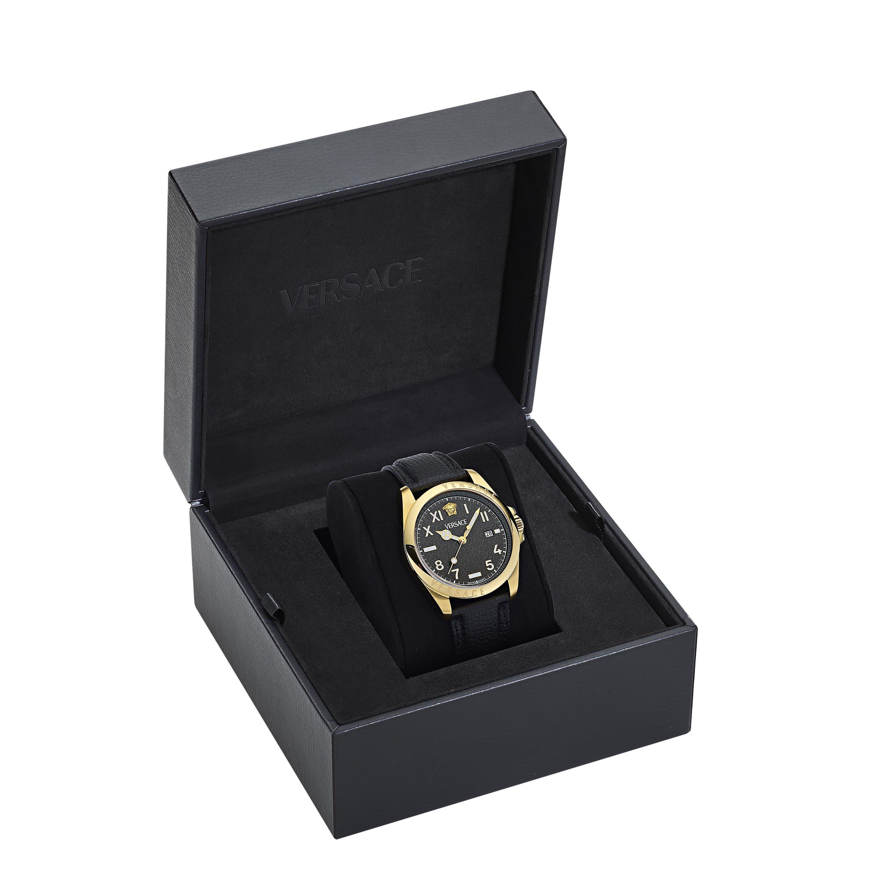 Black/Black - Versace - Men's Anteo Analogue Quartz Watch - 4