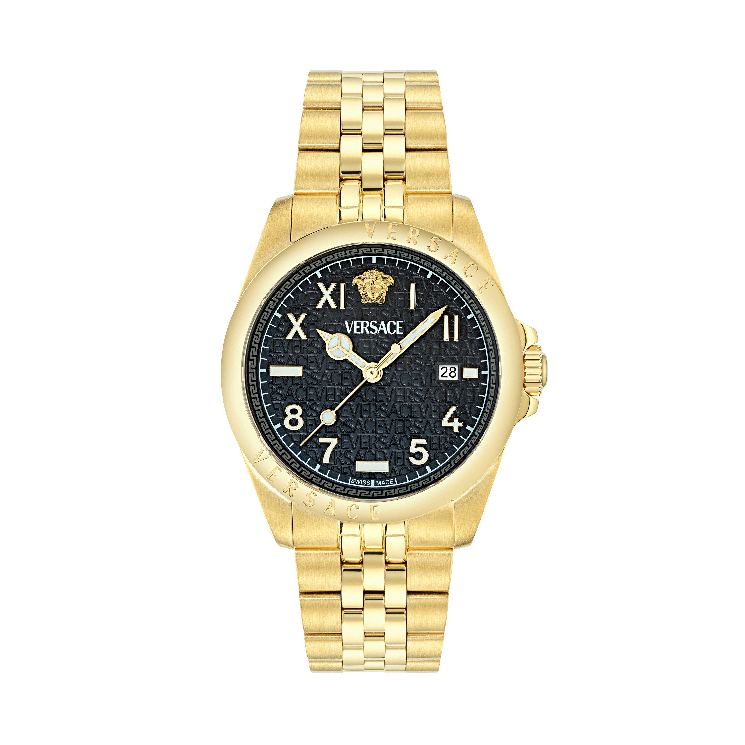 Black/Gold - Versace - Men's Anteo Analogue Quartz Watch - 1