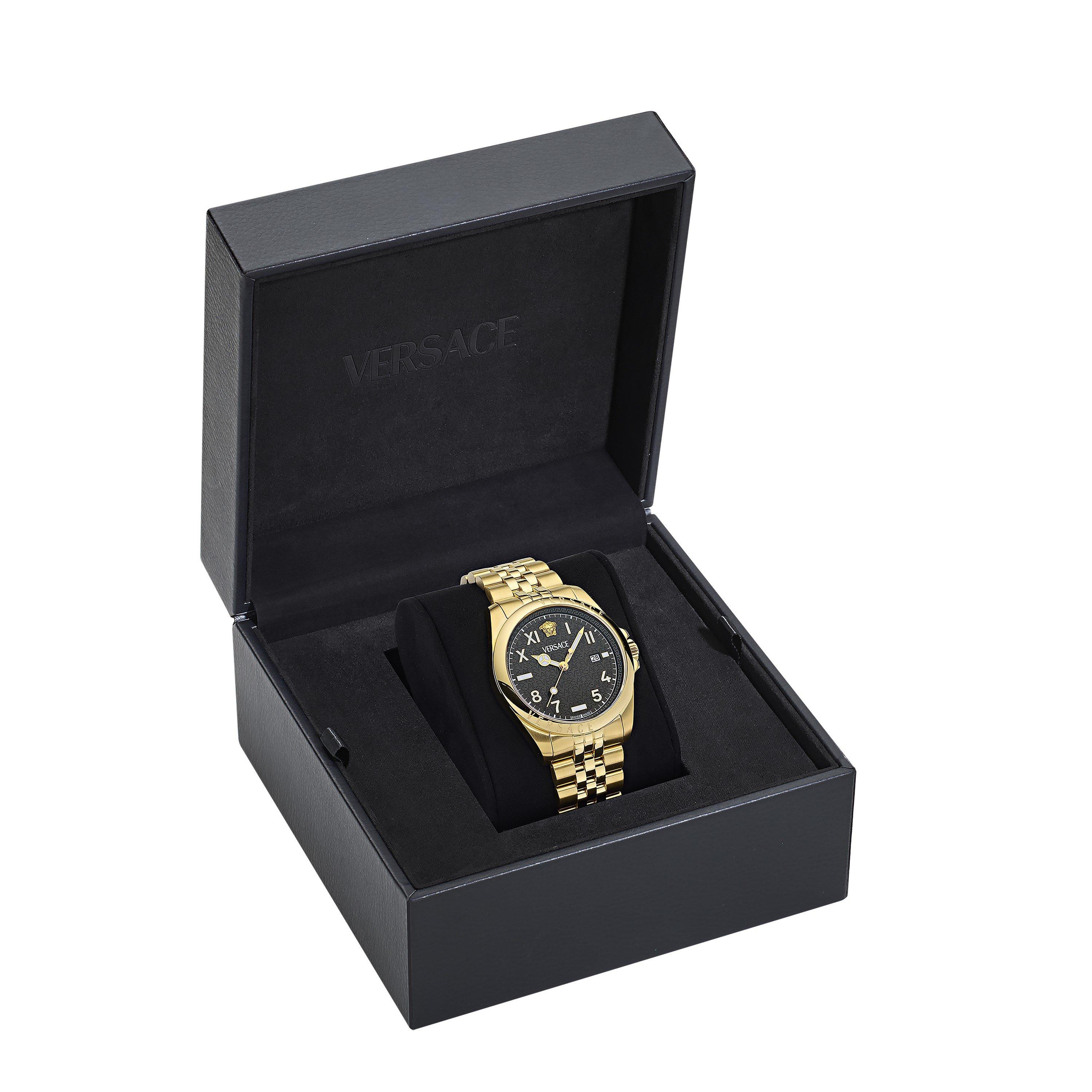 Black/Gold - Versace - Men's Anteo Analogue Quartz Watch - 4
