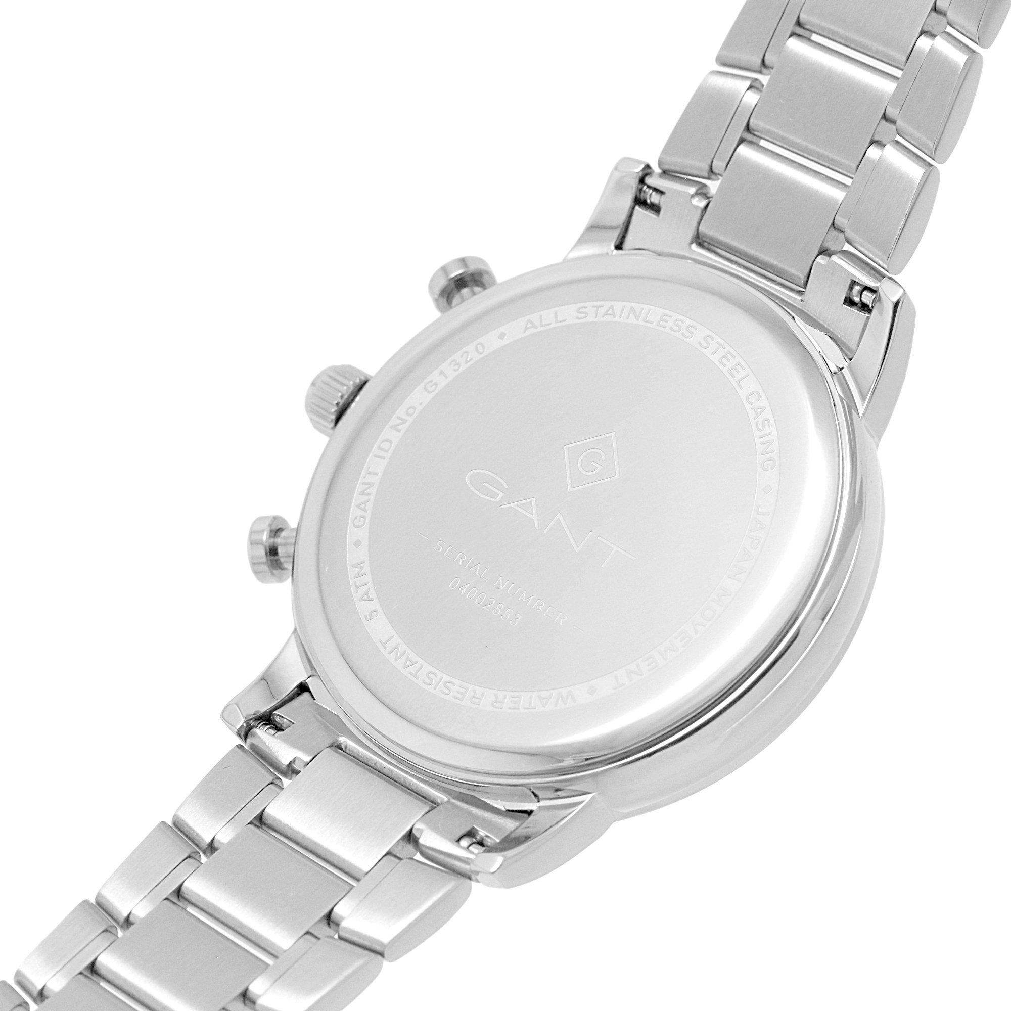 Silver/Blue - Gant - Gant Cleveland Denim-Metal Watch Stainless Steel Watch - 4