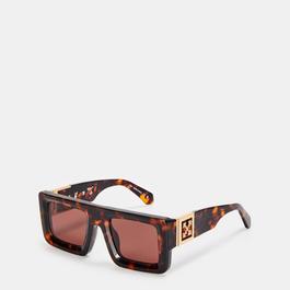 Off White Unisex Square Sunglasses, Square Design