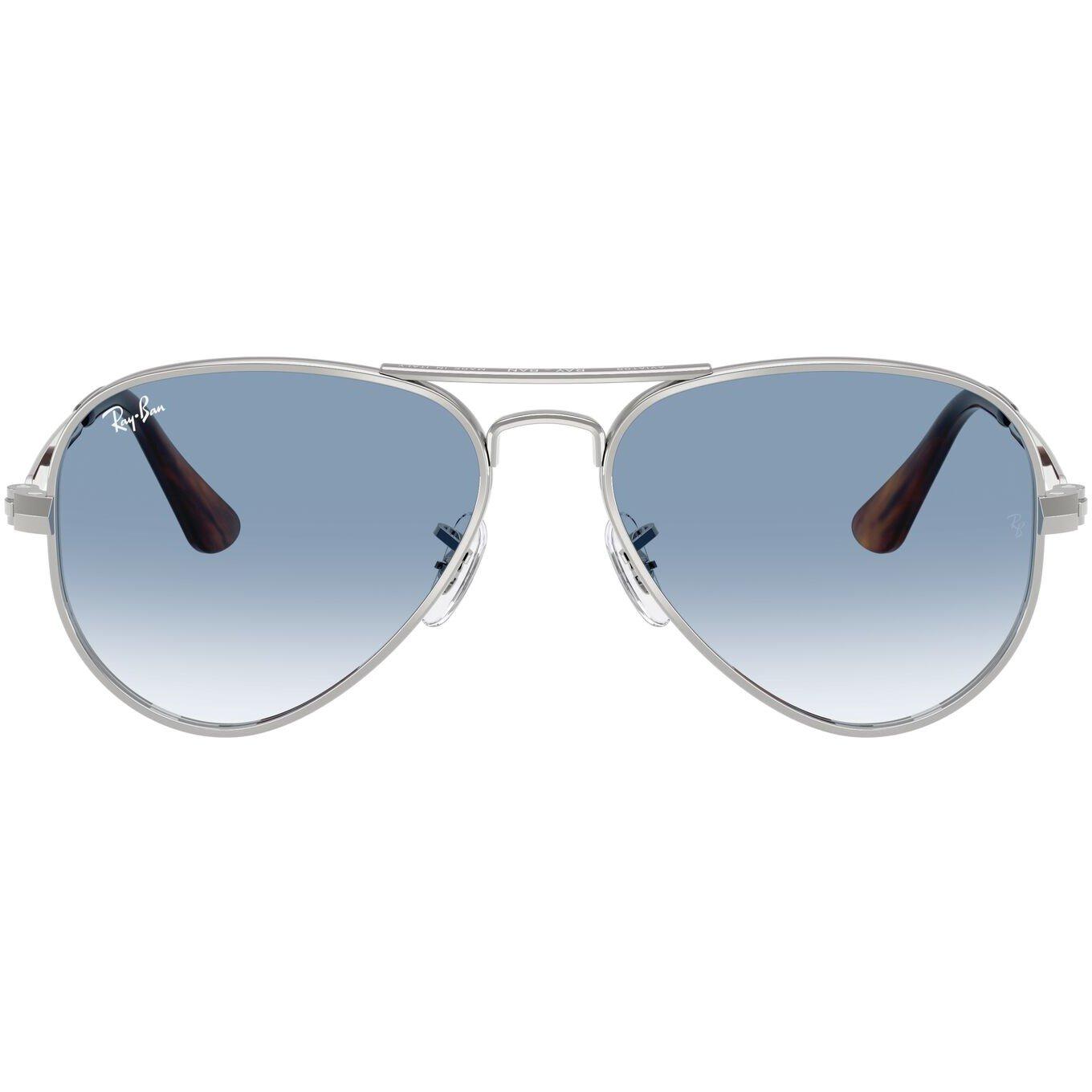 Ray-Ban Unisex Sunglass AVIATOR MAX - Frame color: Silver, Lens color: Clear Gradient Blue - Image 6