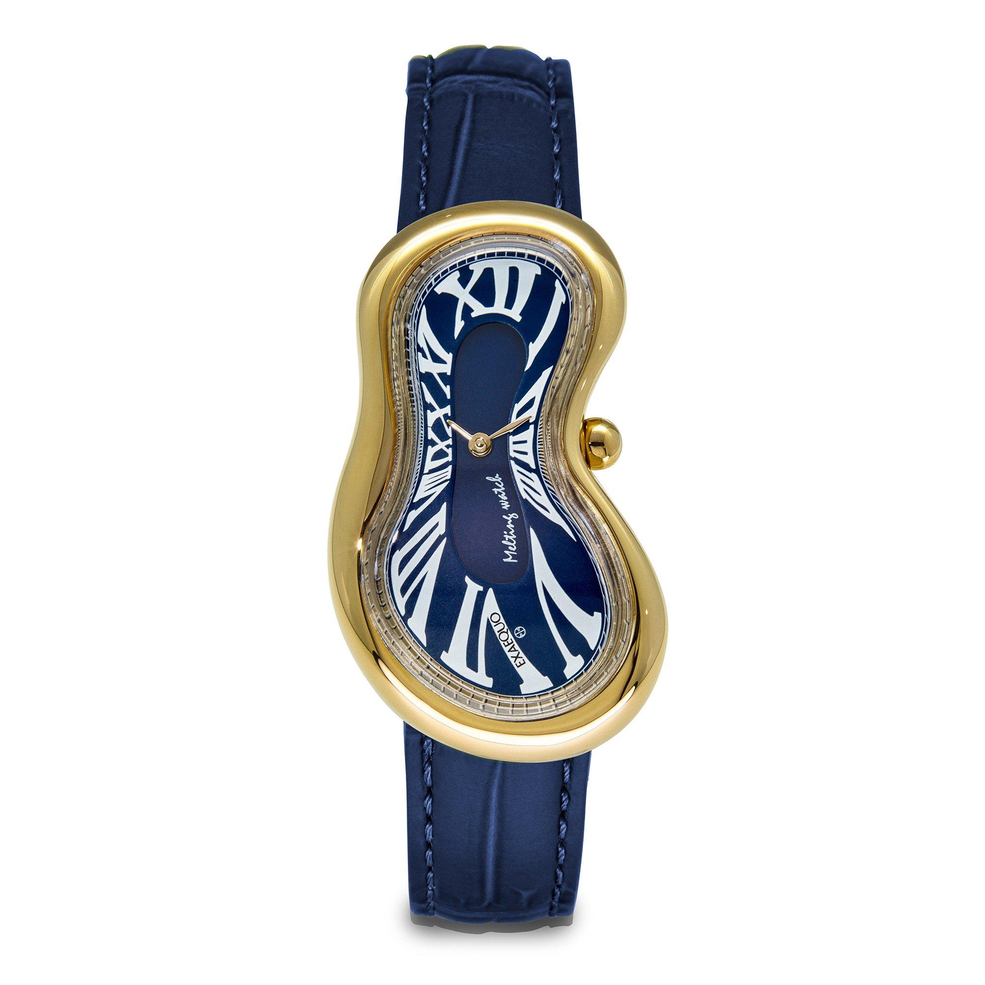 Exaequo Melting Quartz Analogue Watch - Blue Dial