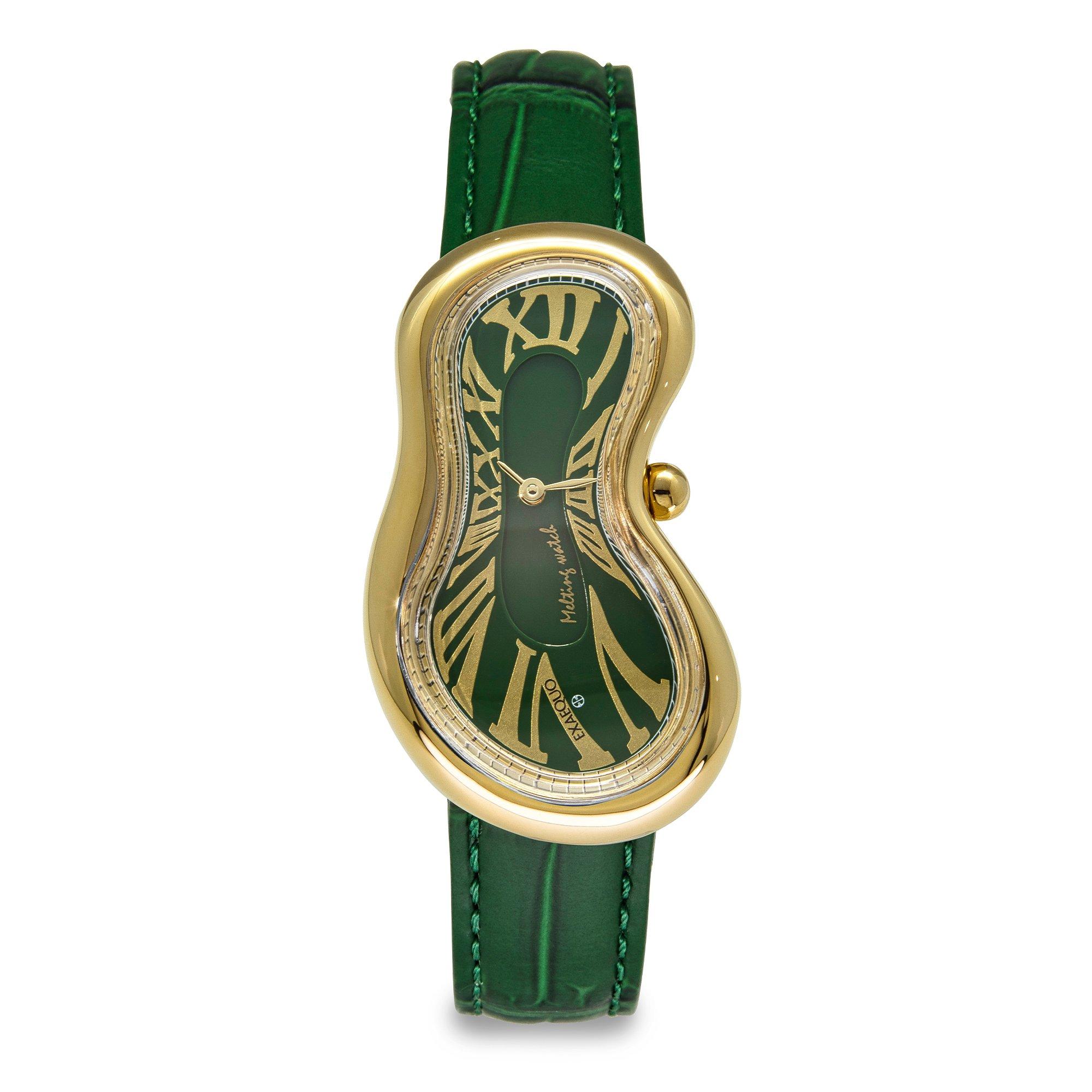 Exaequo Melting Quartz Analogue Watch - Green Dial