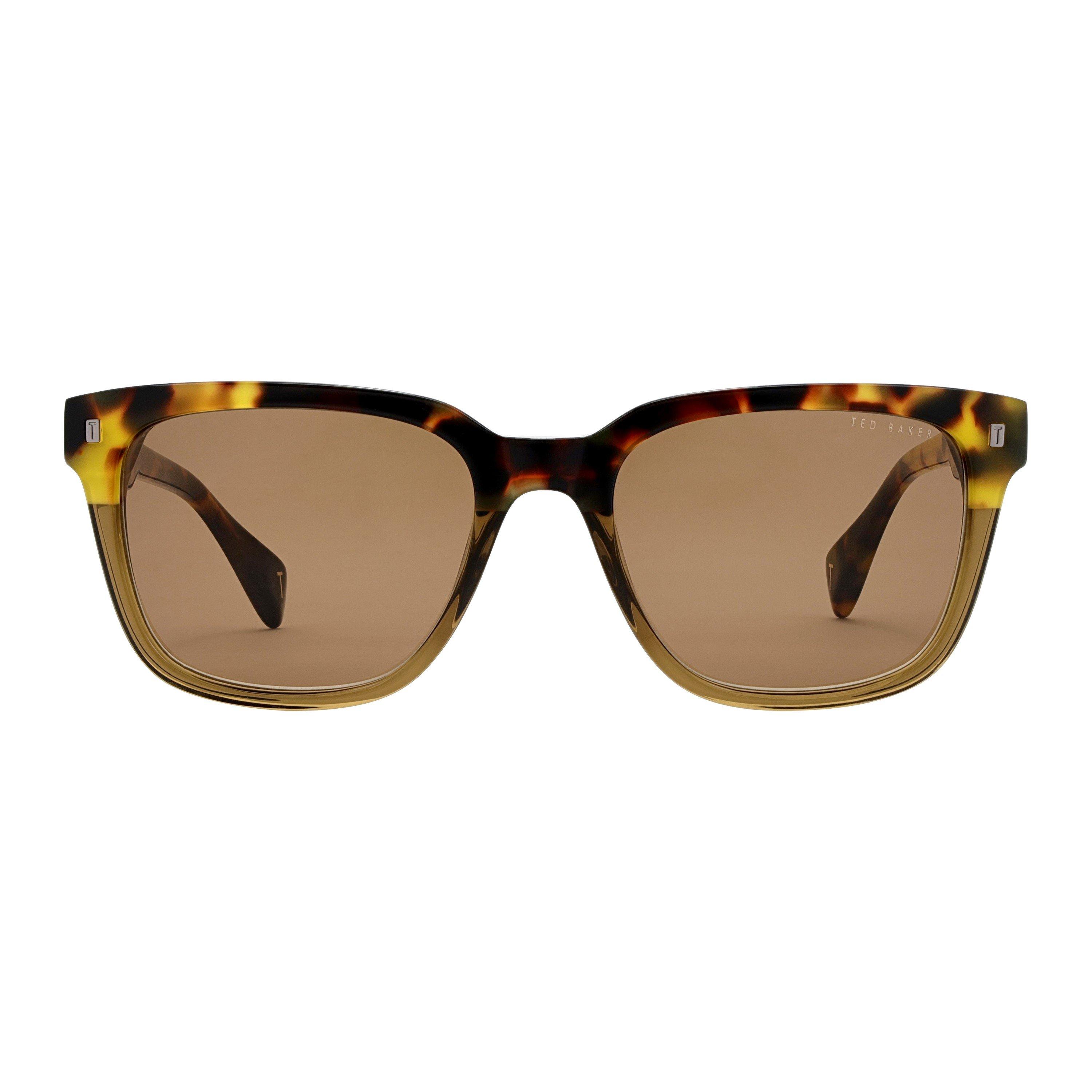 Tort To Khaki - Ted Baker - Men's Elio Square Sunglasses - 1