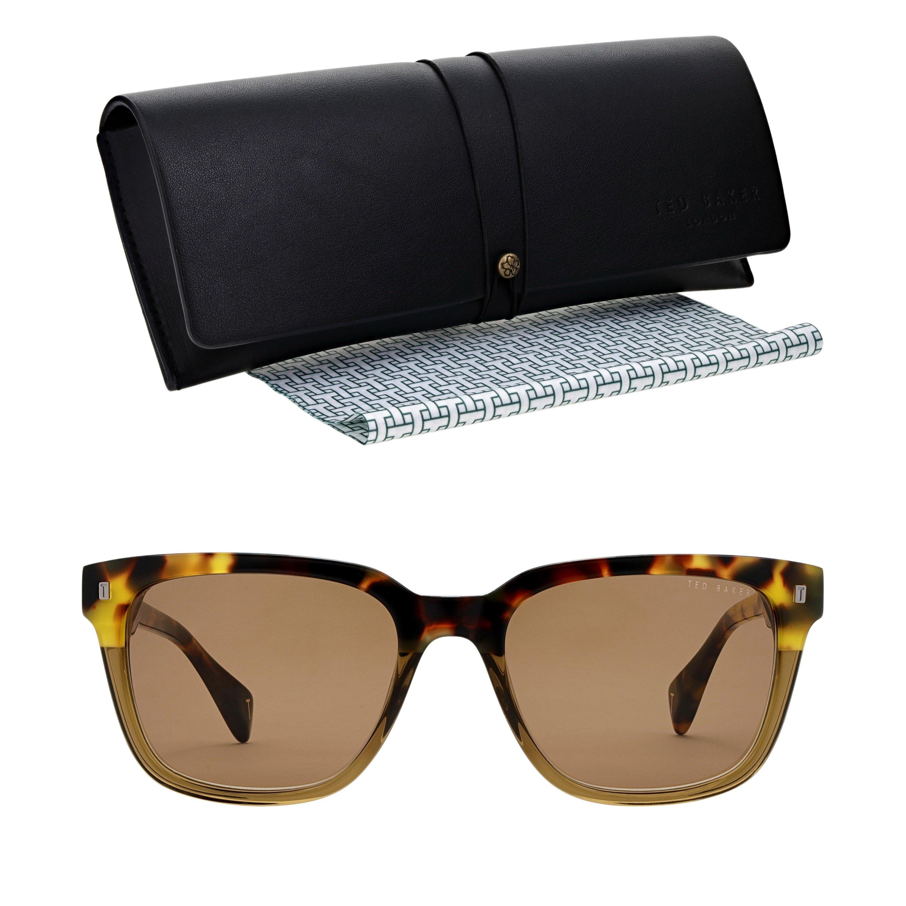 Tort To Khaki - Ted Baker - Men's Elio Square Sunglasses - 4