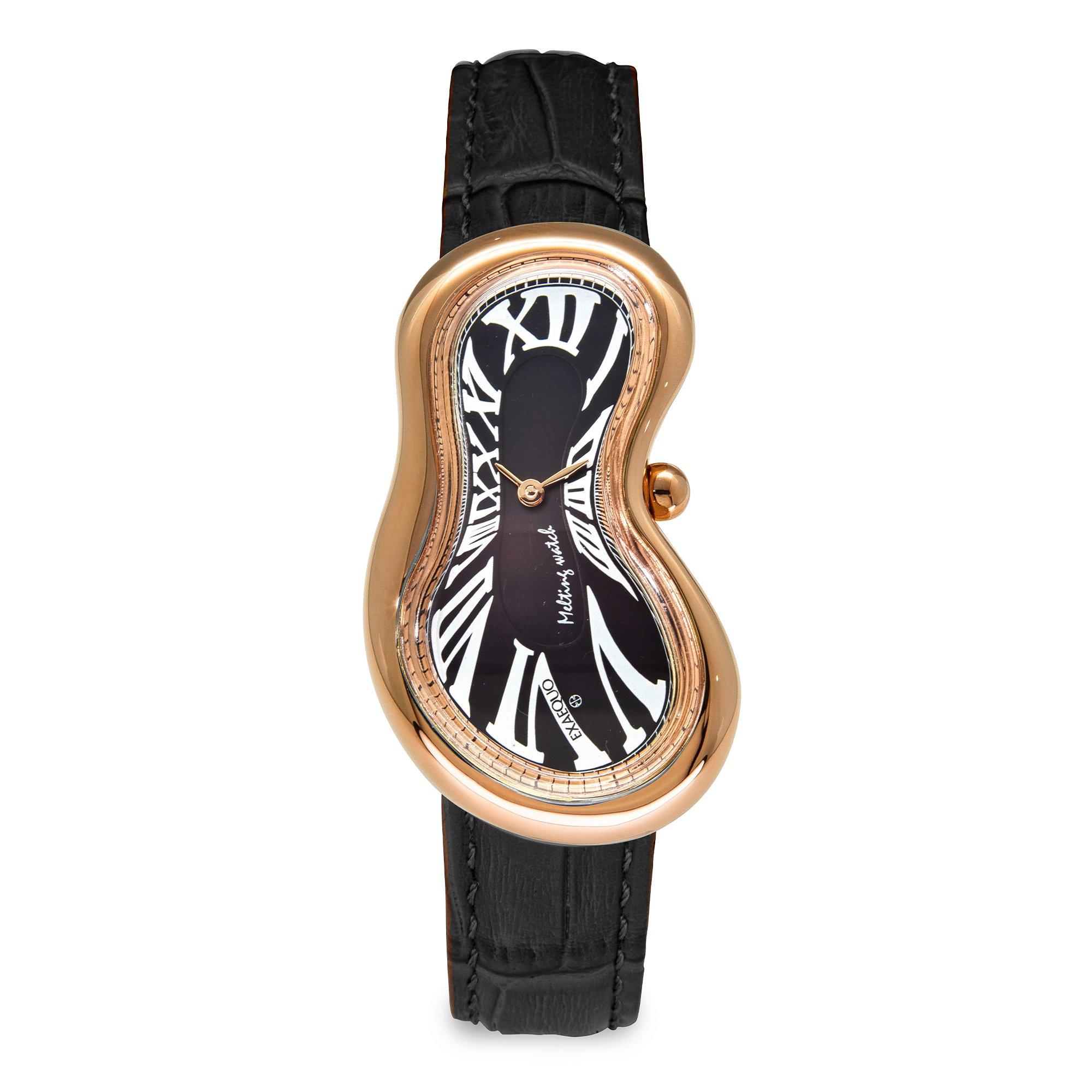 Exaequo  Melting Quartz Analogue Watch - Black Dial