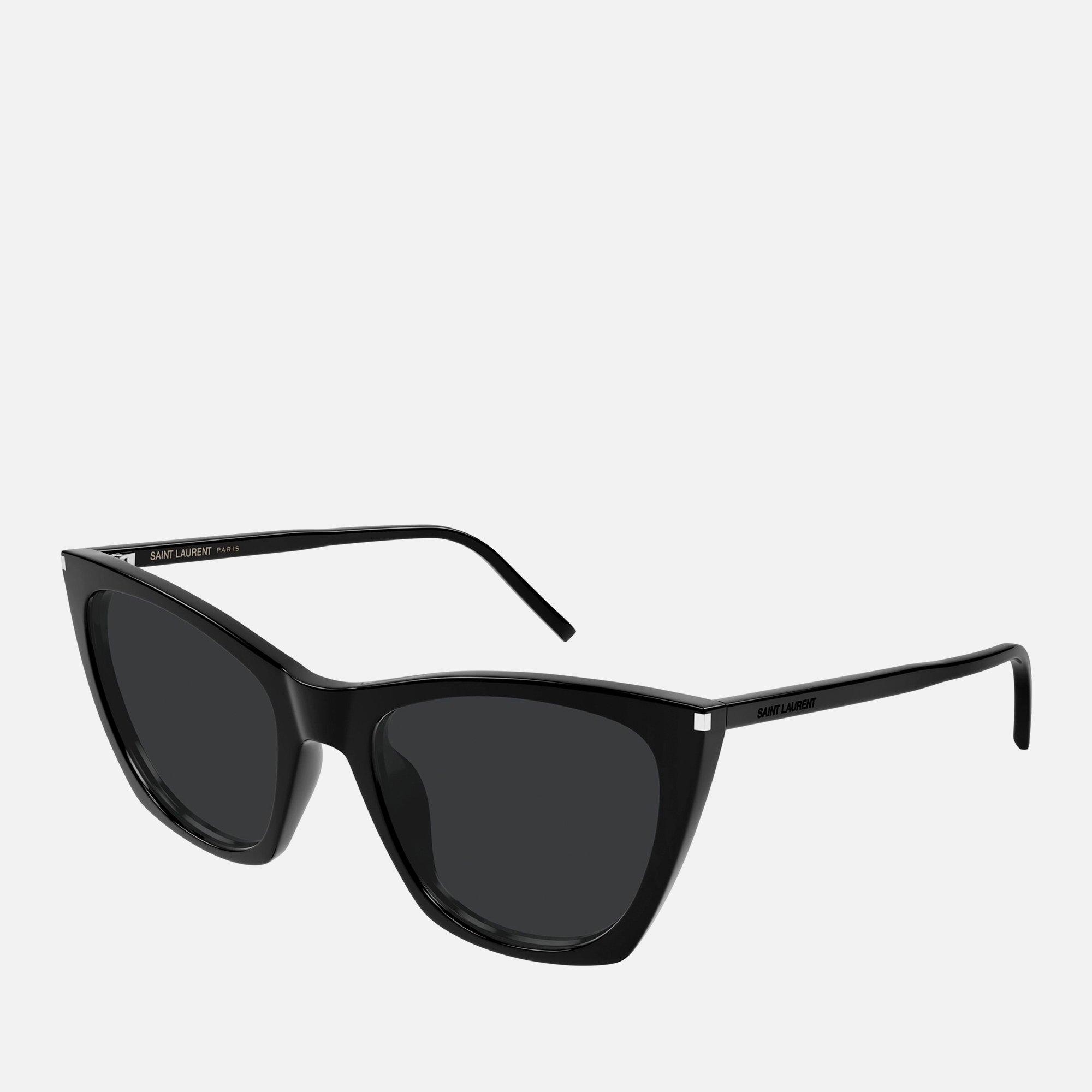 black - Saint Laurent - Women's Kate Thin Cat Eye Sunglasses - 1