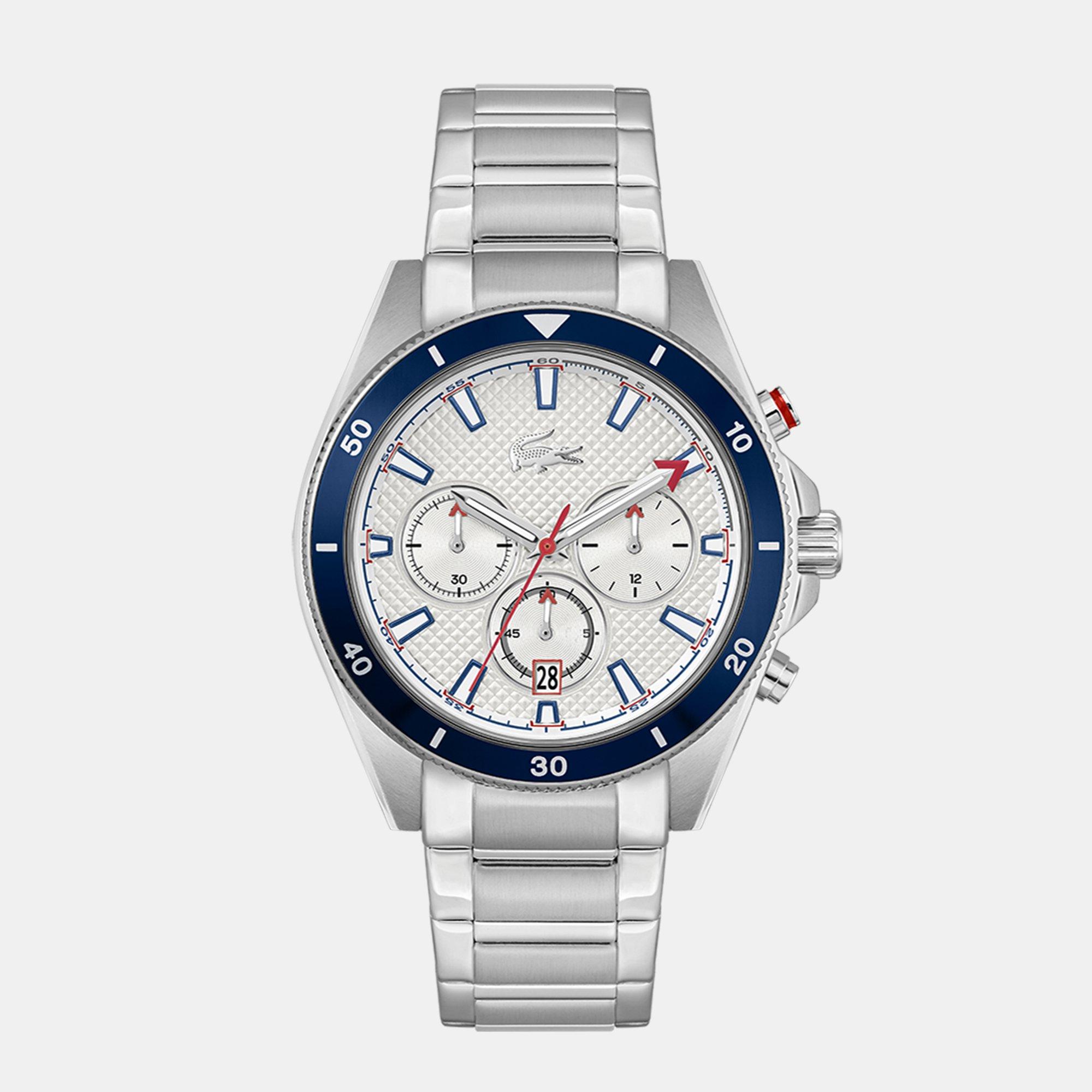 White/Steel - Lacoste - Mens Mainsail Watch - 1