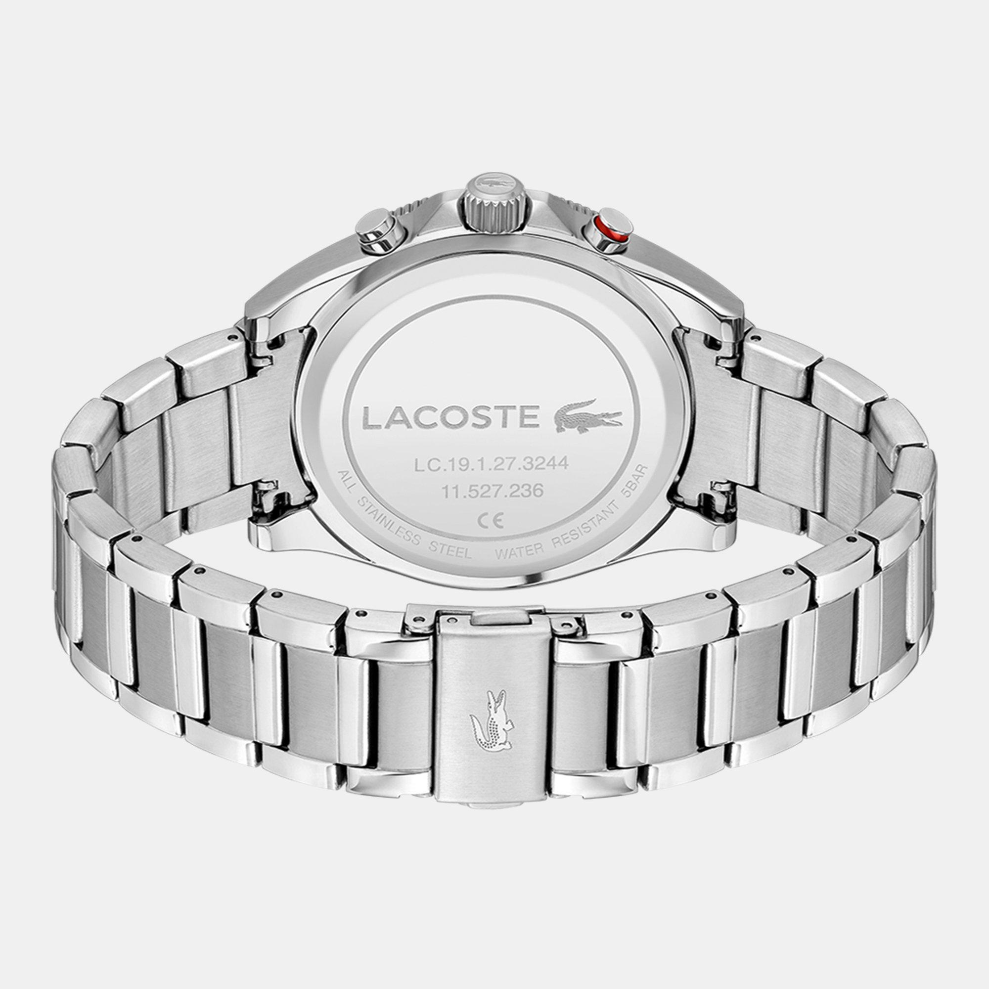 Bianco/Acciaio - Lacoste - Mens Mainsail Watch - 2