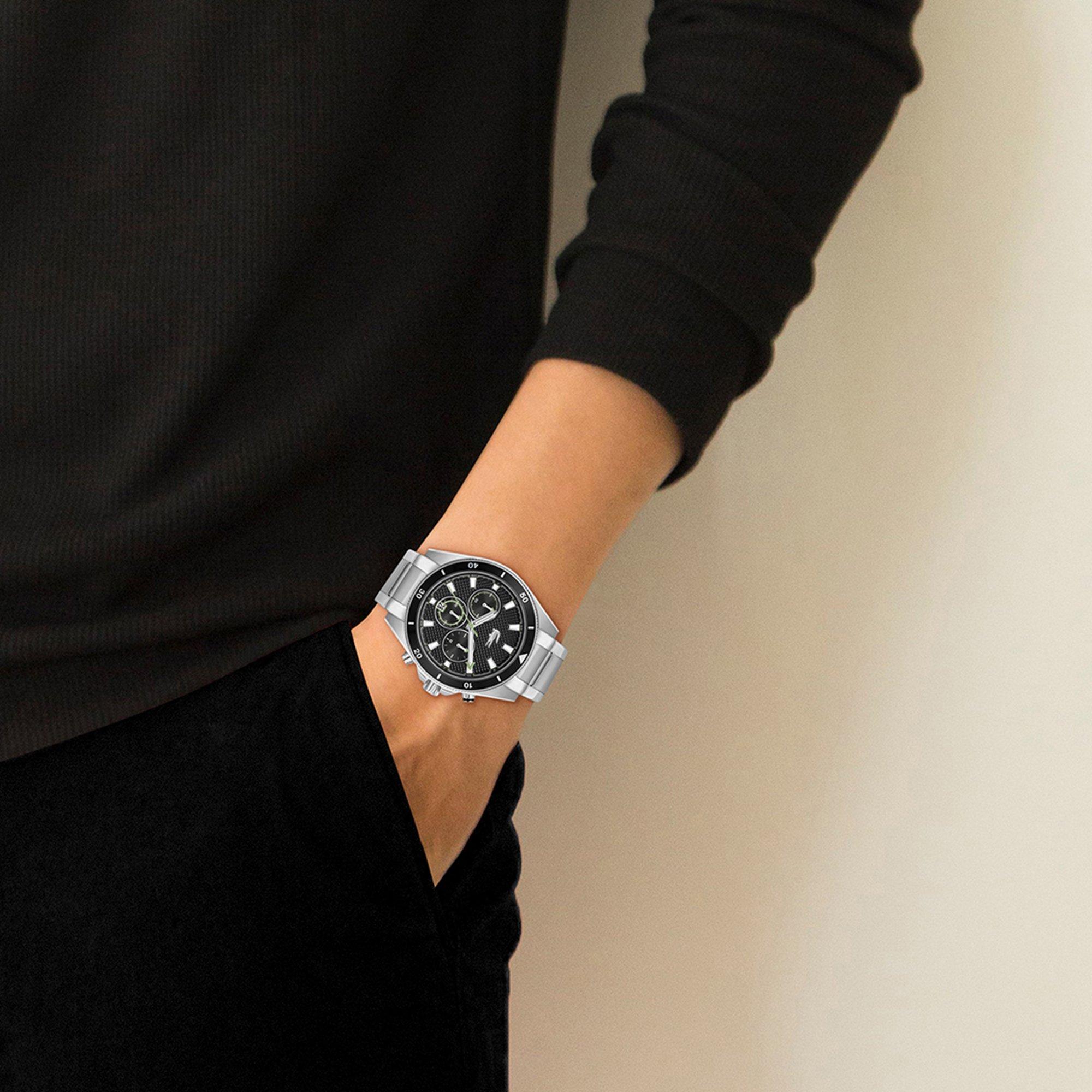 Black/Steel - Lacoste - Mens Mainsail Watch - 4