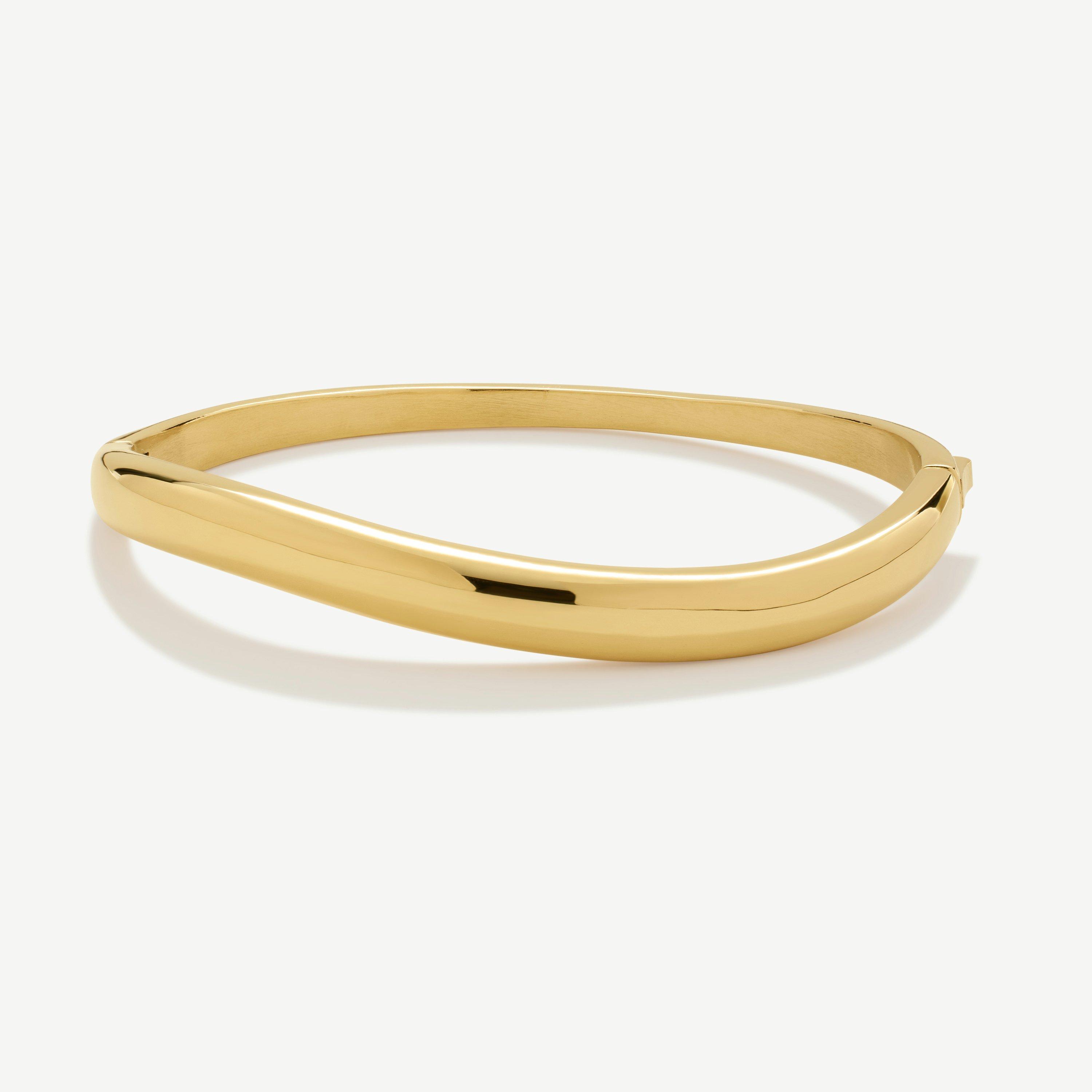 D.Louise D.Louis Wave Bangle - Gold - Medium