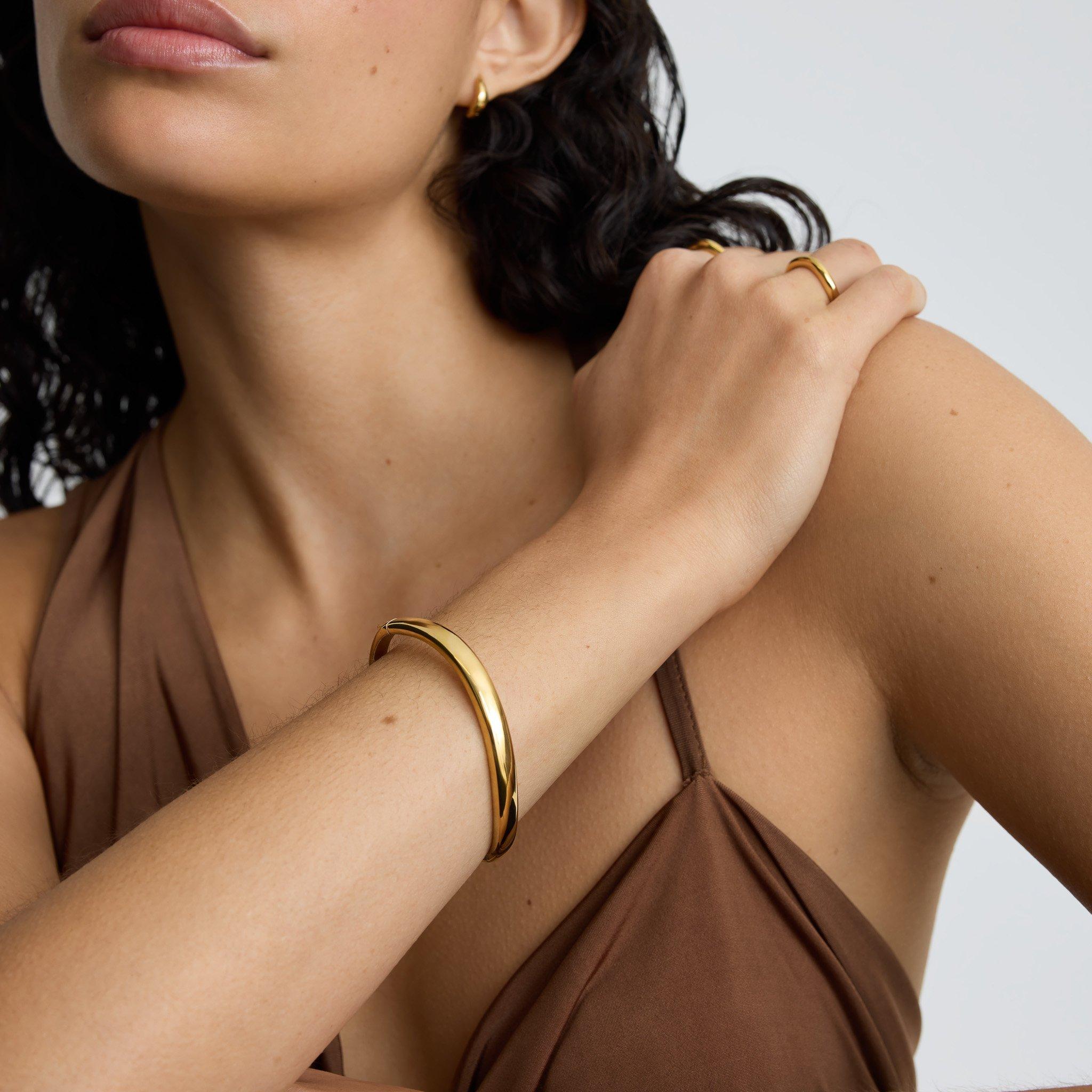 Gold - D.Louise - D.Louis Wave Bangle - 2