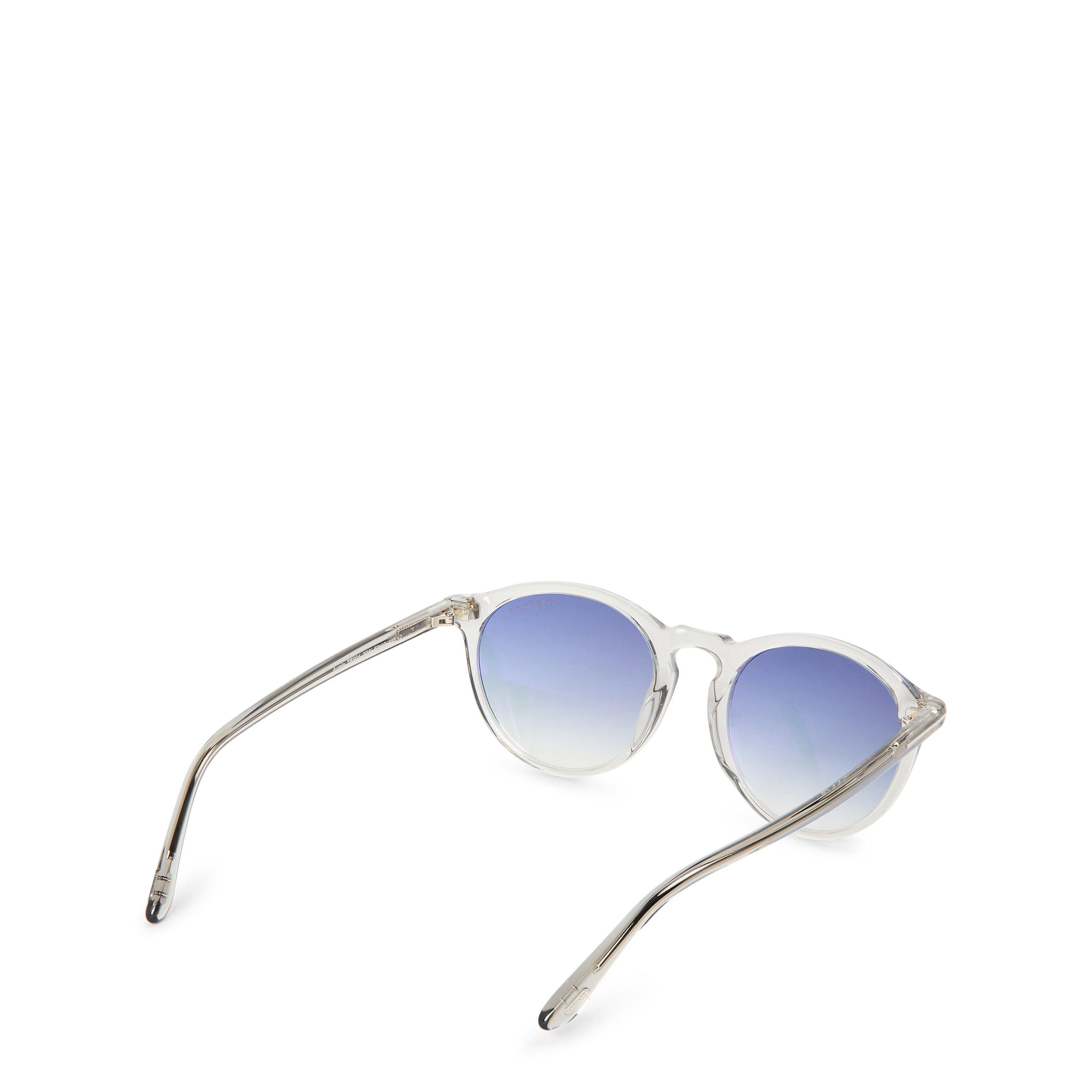 Blue/Clear - Tom Ford - Men's Round Sunglasses - 2