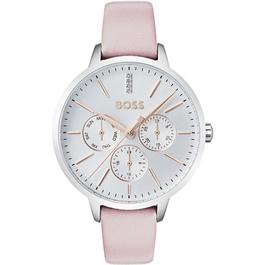 Boss Ladies BOSS Symphony Pink Leather Strap Watch