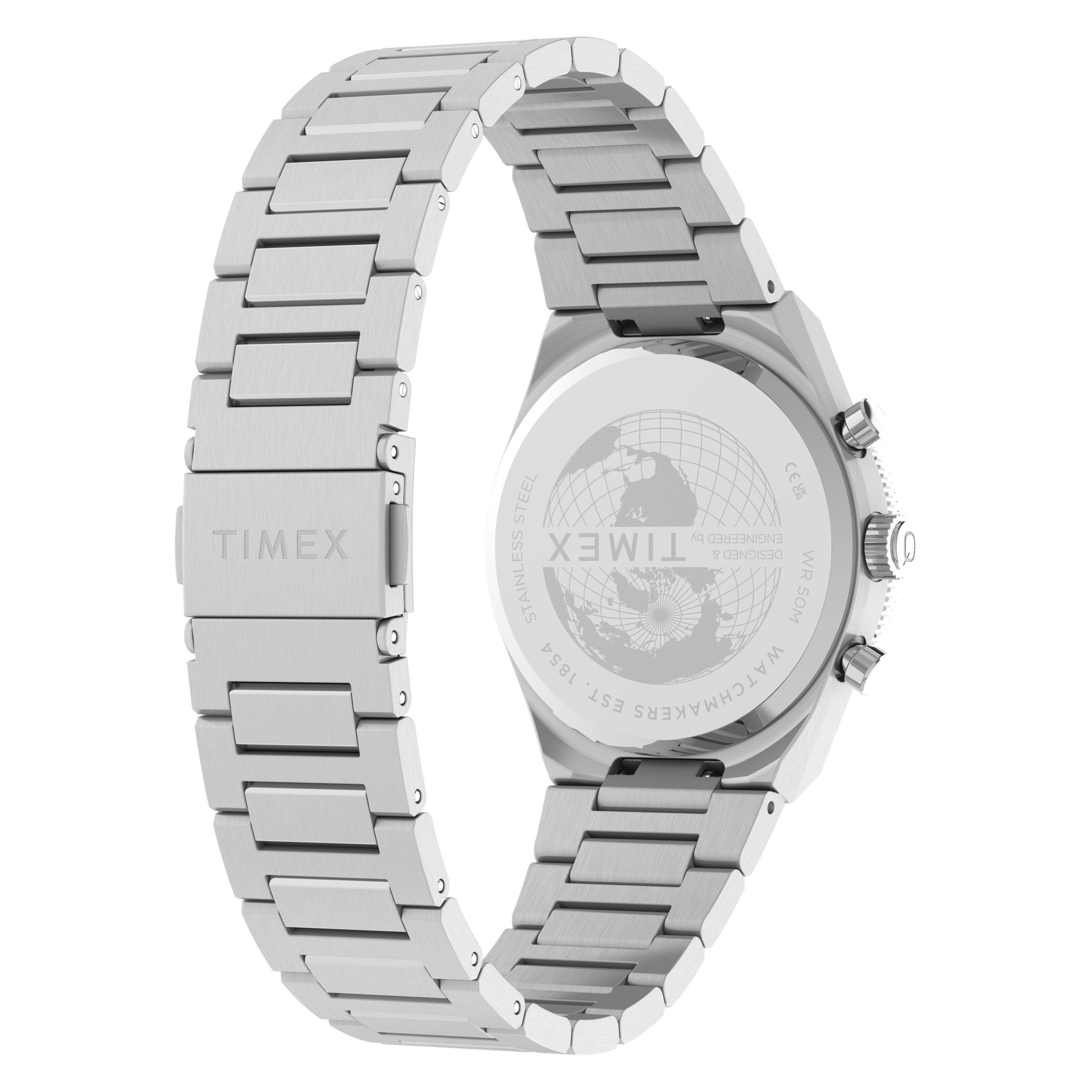 Black/Silver - Timex - Timex L Q Chrono Wtc Sn71 - 5