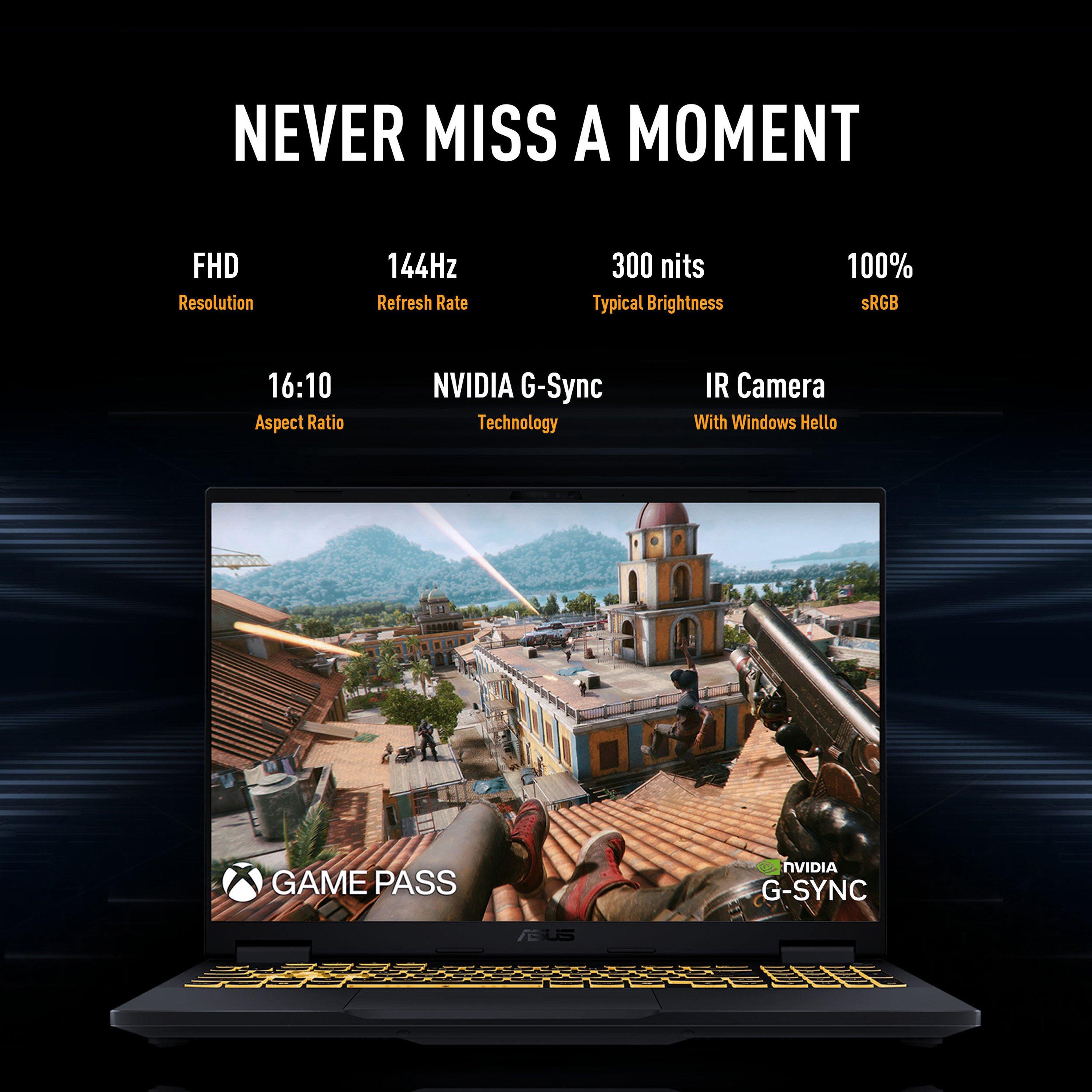 Noir - ASUS - ASUS TUF Gaming 16 16 FHD+ 144Hz Gaming Laptop - Core i5-14450HX 16GB RAM 512GB SSD RTX 5050 - 9