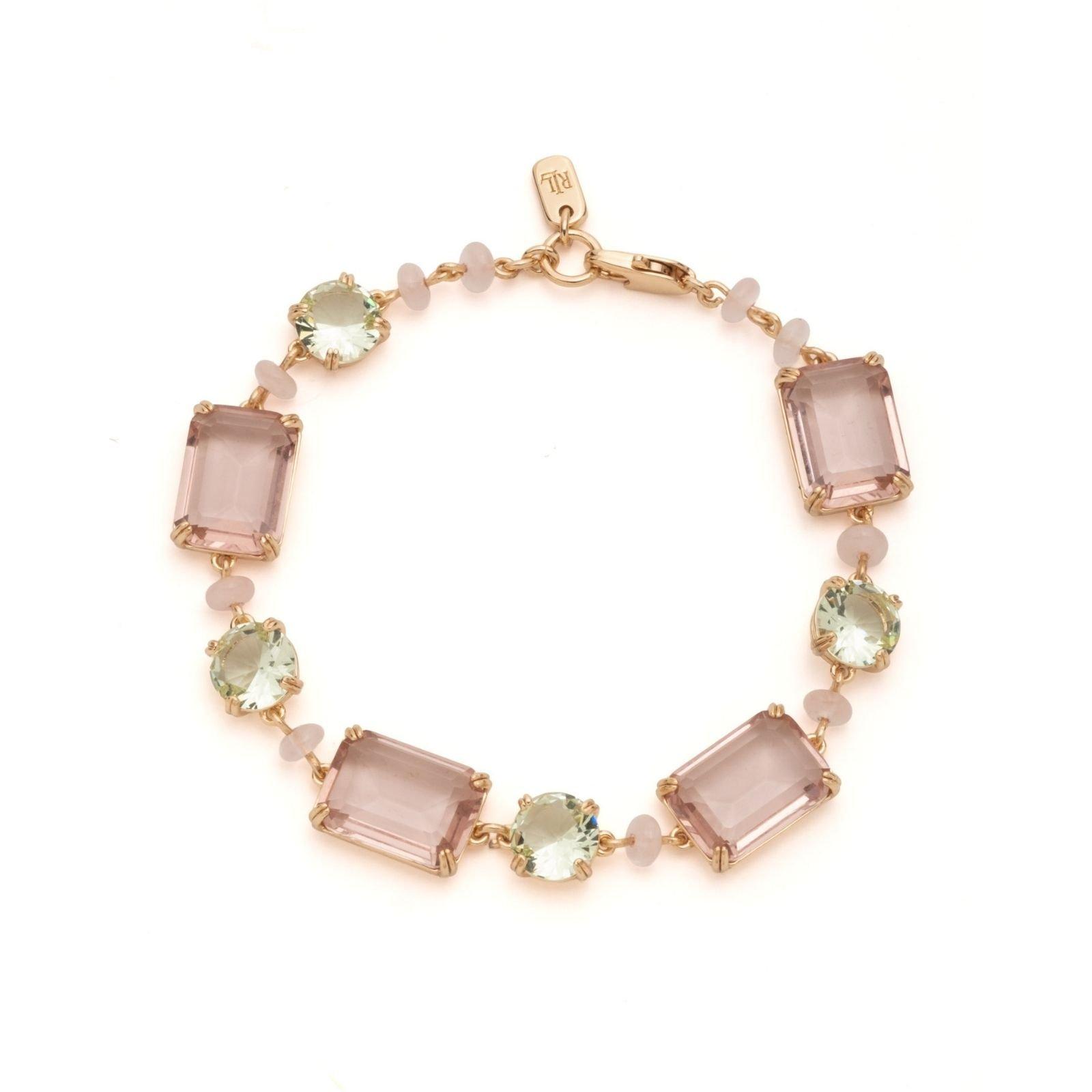 Gld/Blush Multi - Ralph Lauren - Lauren Ralph Lauren Gold & Blush Multi Stone Bracelet - 1