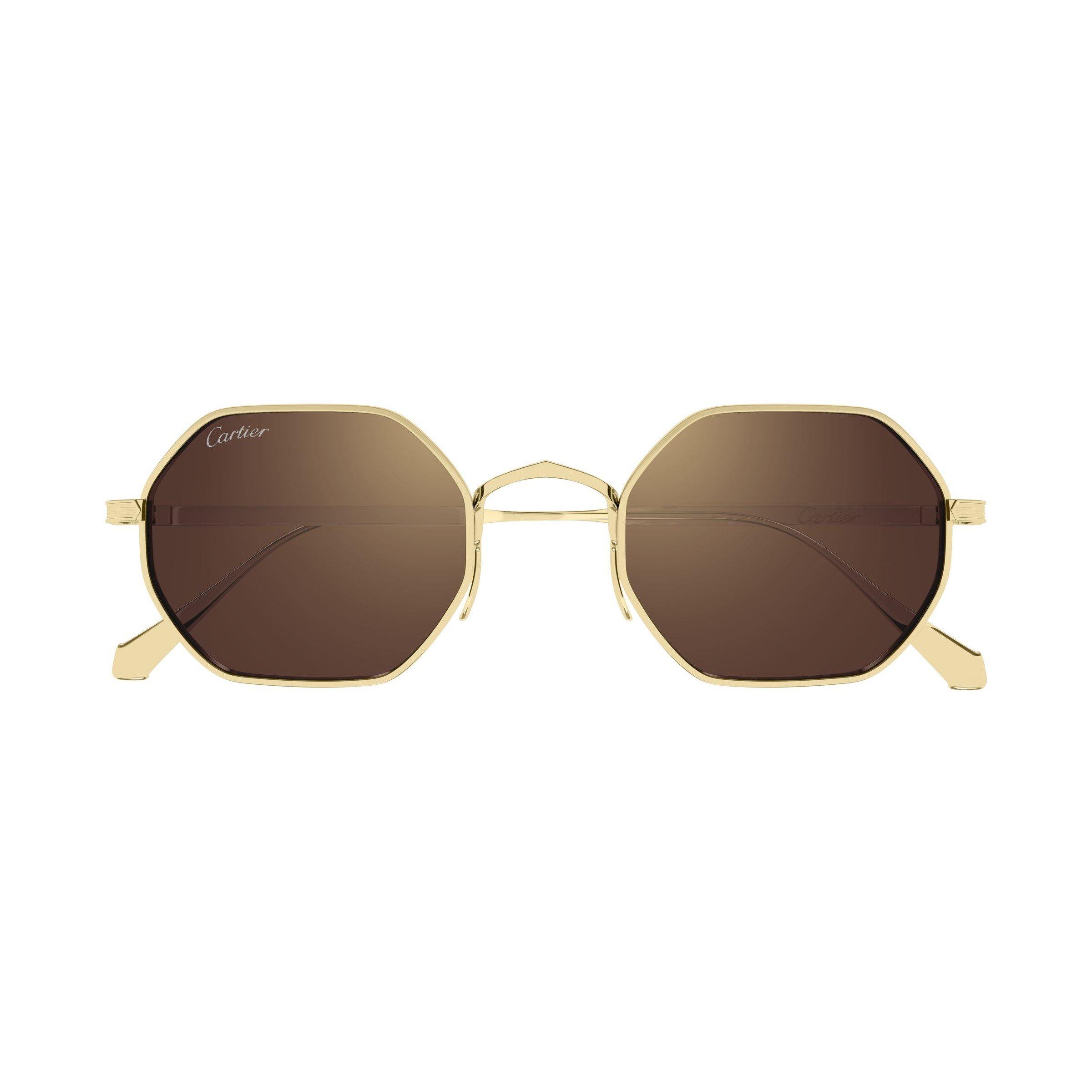 Gold/Black - Cartier - Cartier Mens Hexagonal CT0627S Sunglasses - 2
