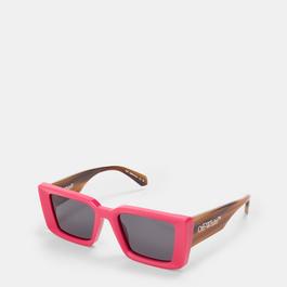 Off White Unisex Square Sunglasses, Square Design