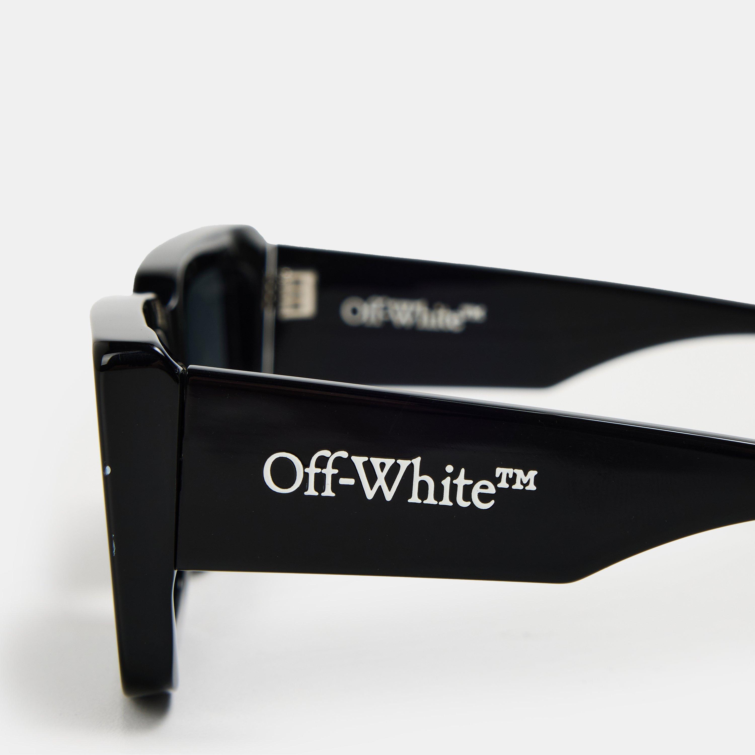 Black/Dark Grey - Off White - Unisex Square Sunglasses, Square Design - 4