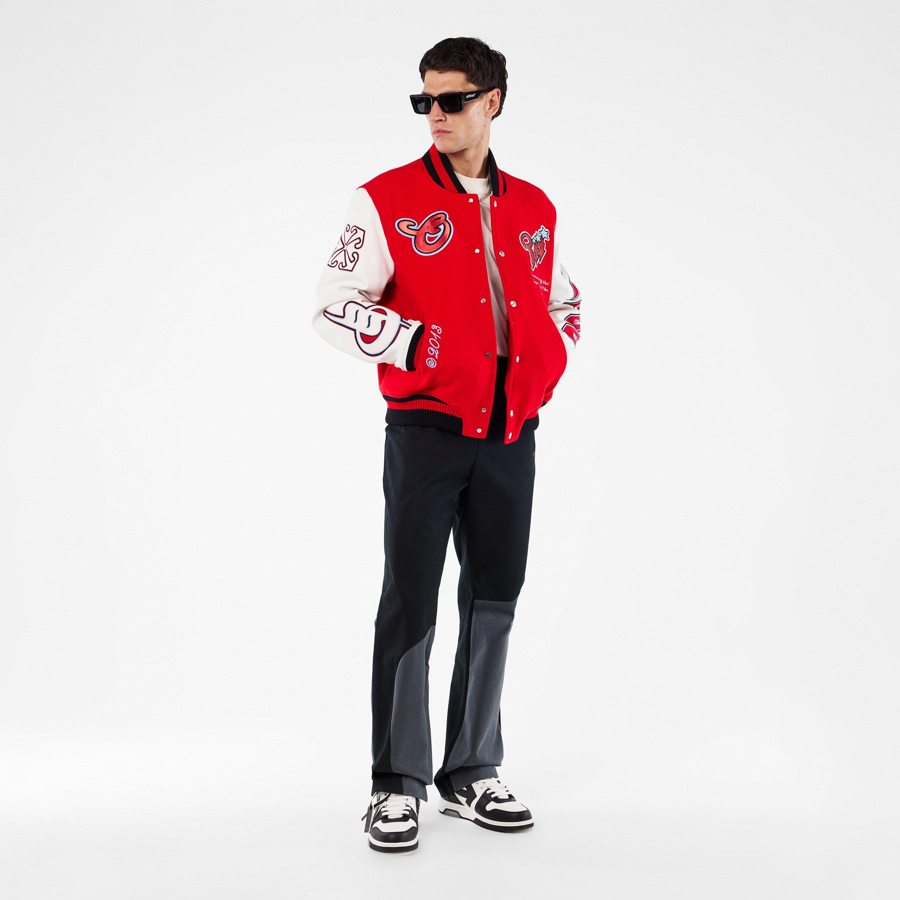 Black/Dark Grey - Off White - Unisex Square Sunglasses, Square Design - 6