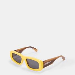 Off White Unisex Square Sunglasses, Square Design