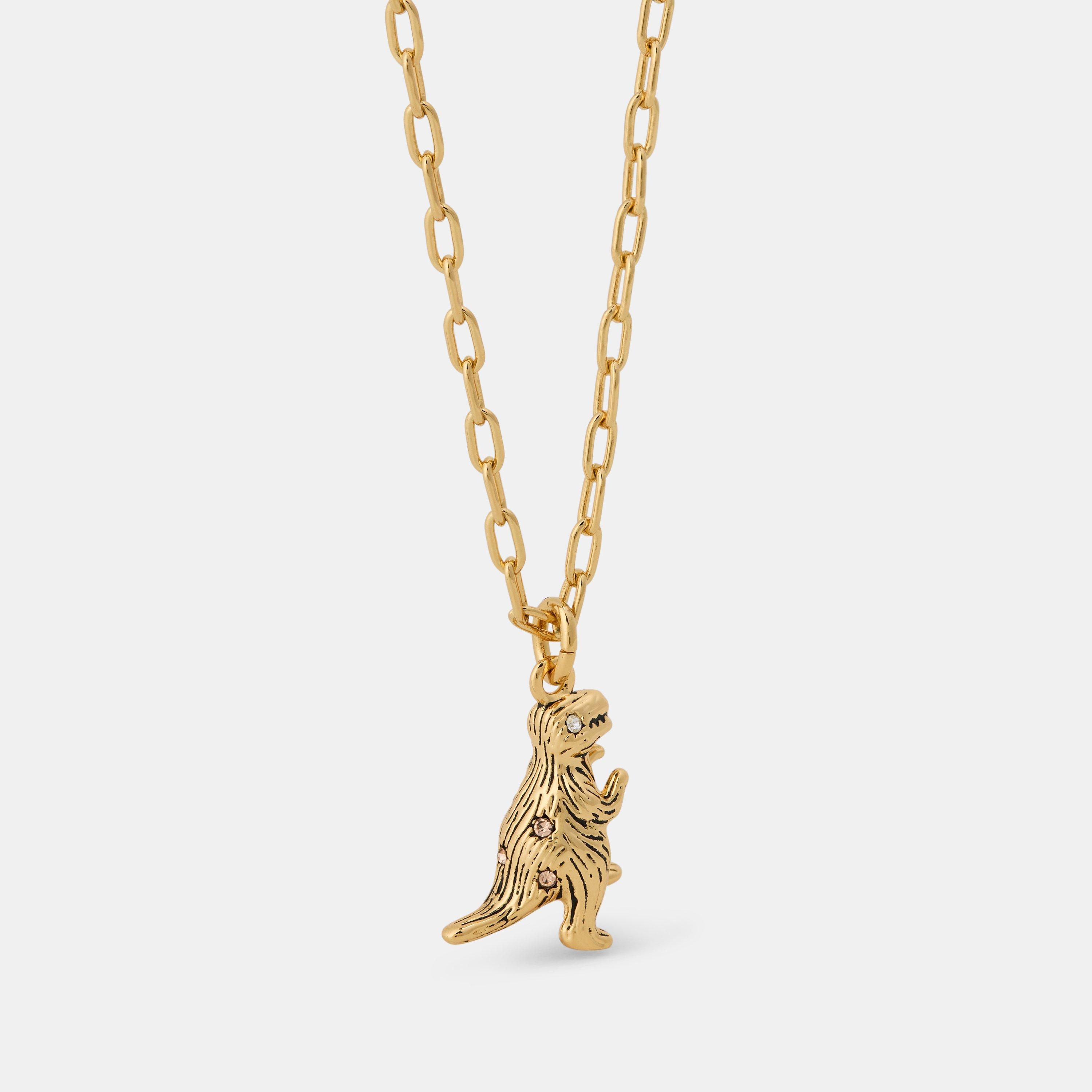 GOLD - Coach - COACH REXY PENDANT NECKLACE - 1