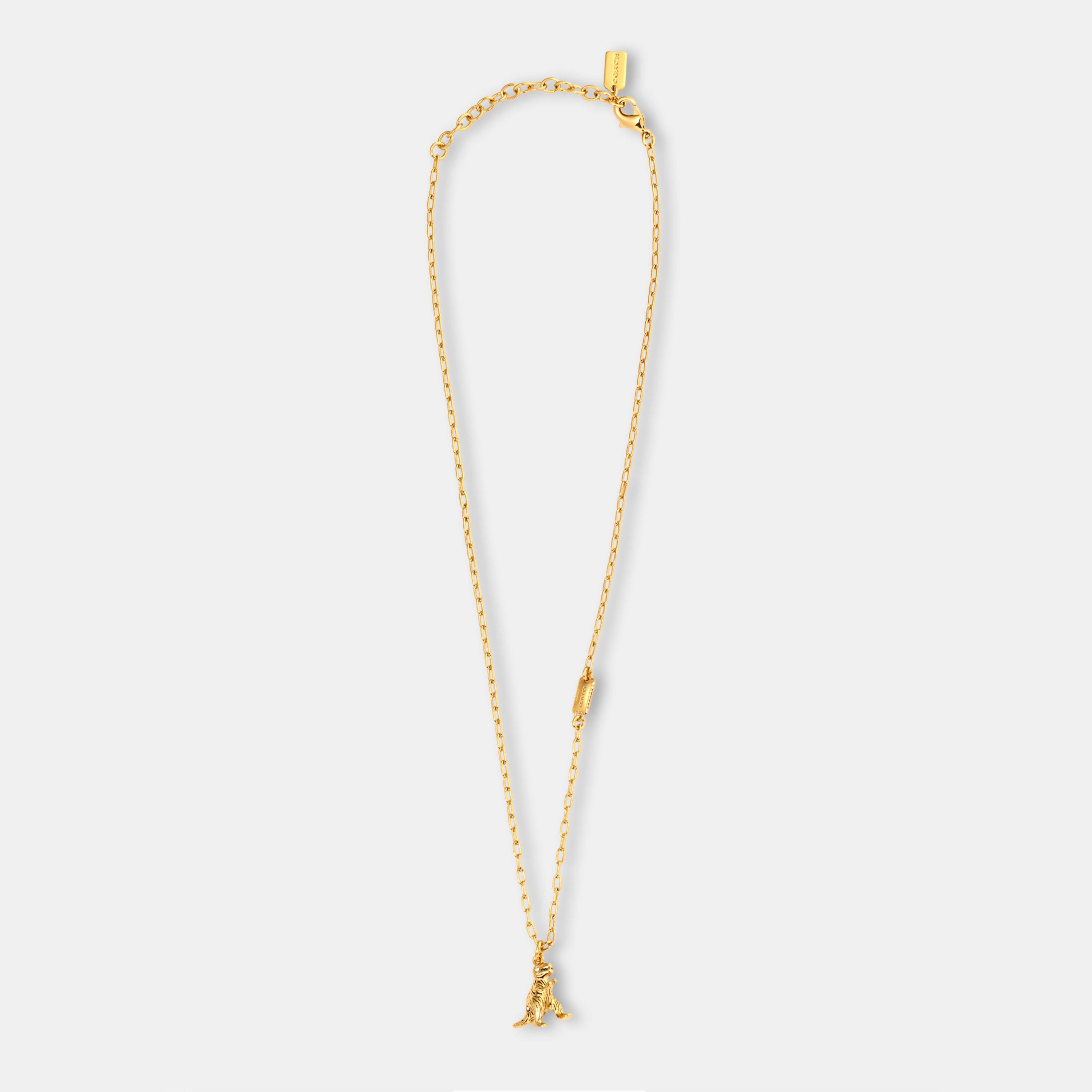 GOLD - Coach - COACH REXY PENDANT NECKLACE - 2