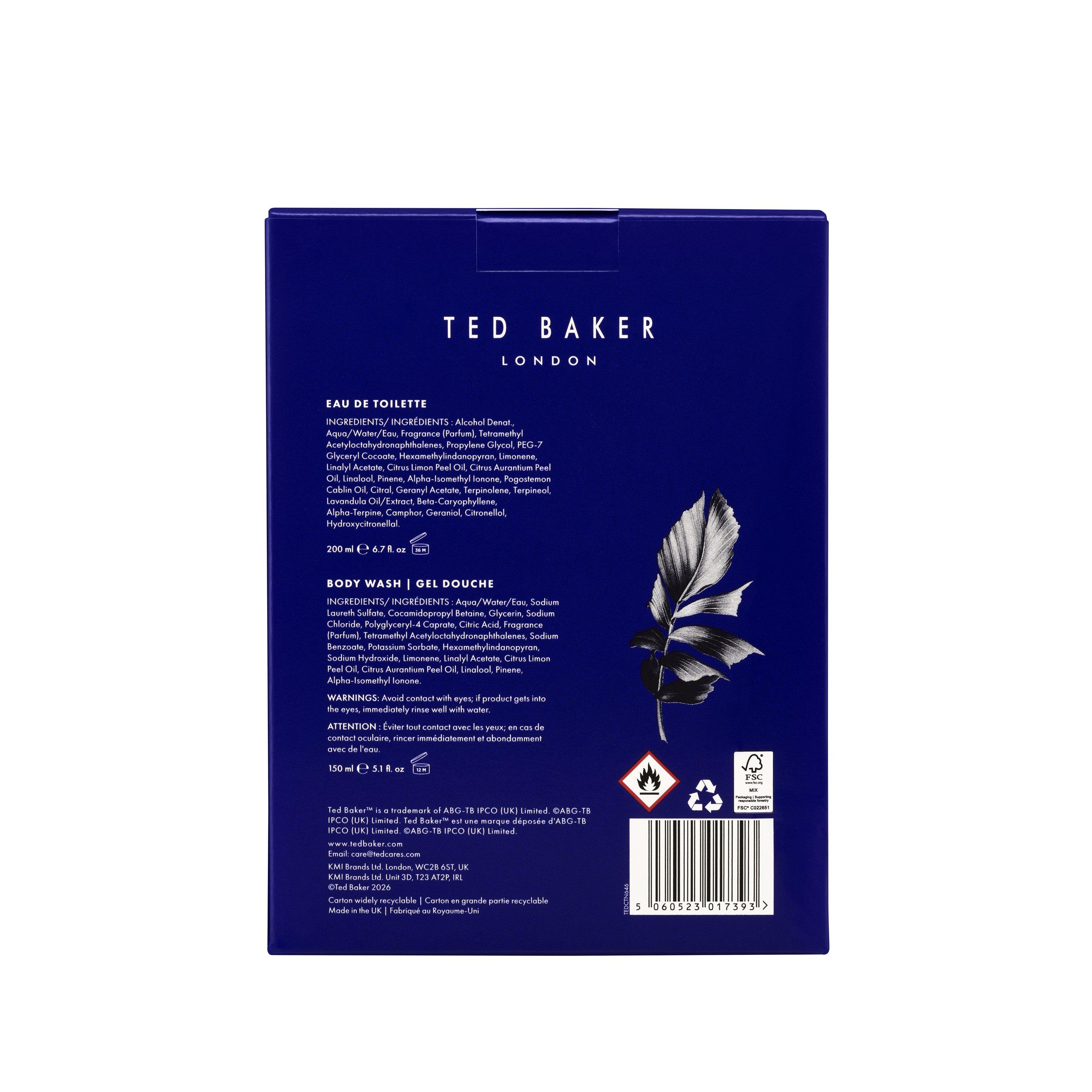 Man - Ted Baker - Ted Baker Skinwear Original Exclusive Print 200ml EDT & 150ml Body Wash Gift - 4
