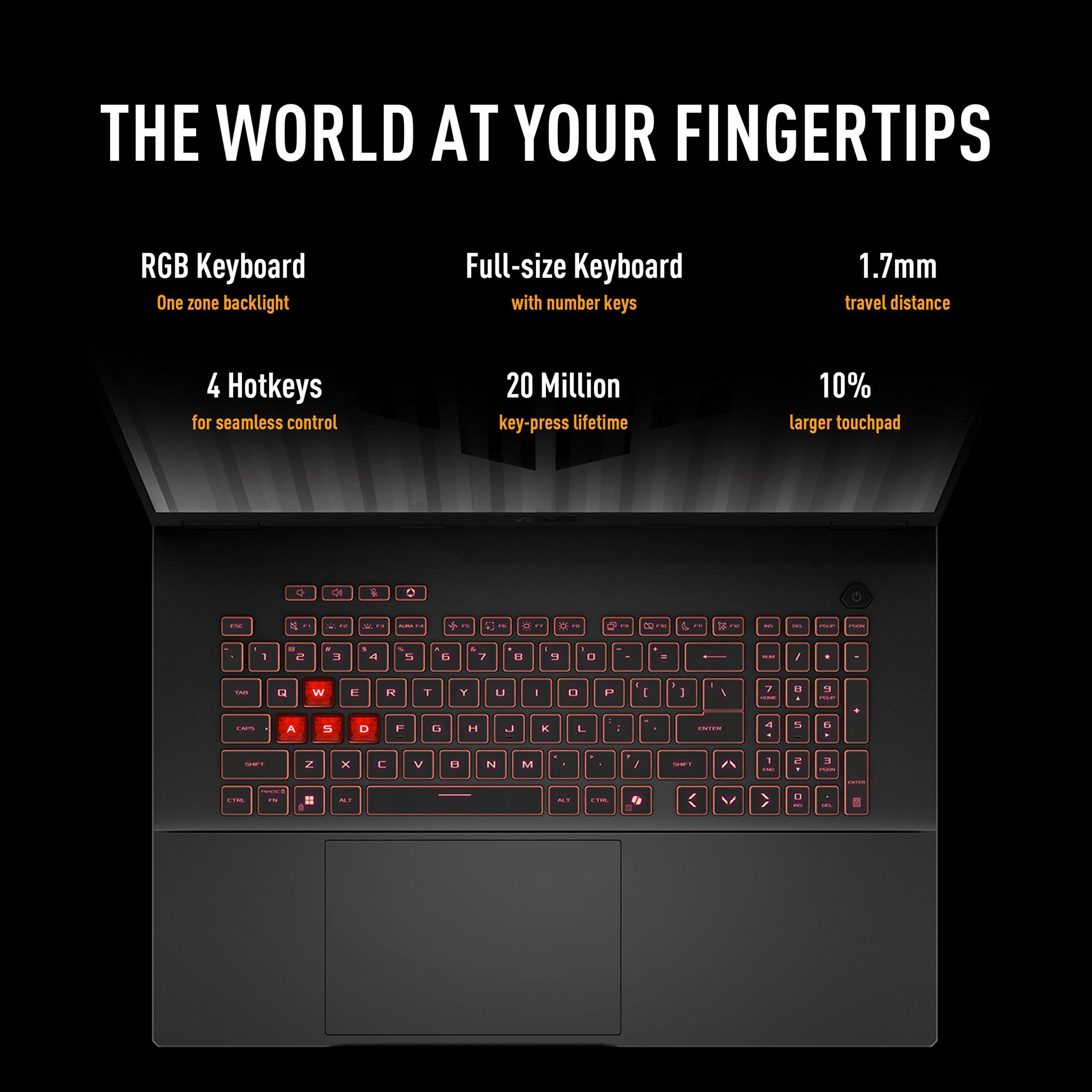 Black - ASUS - ASUS TUF Gaming A18 18 FHD+ 144Hz Gaming Laptop - Ryzen 9 8940HX 16GB RAM 1TB SSD RTX 5070 - 10