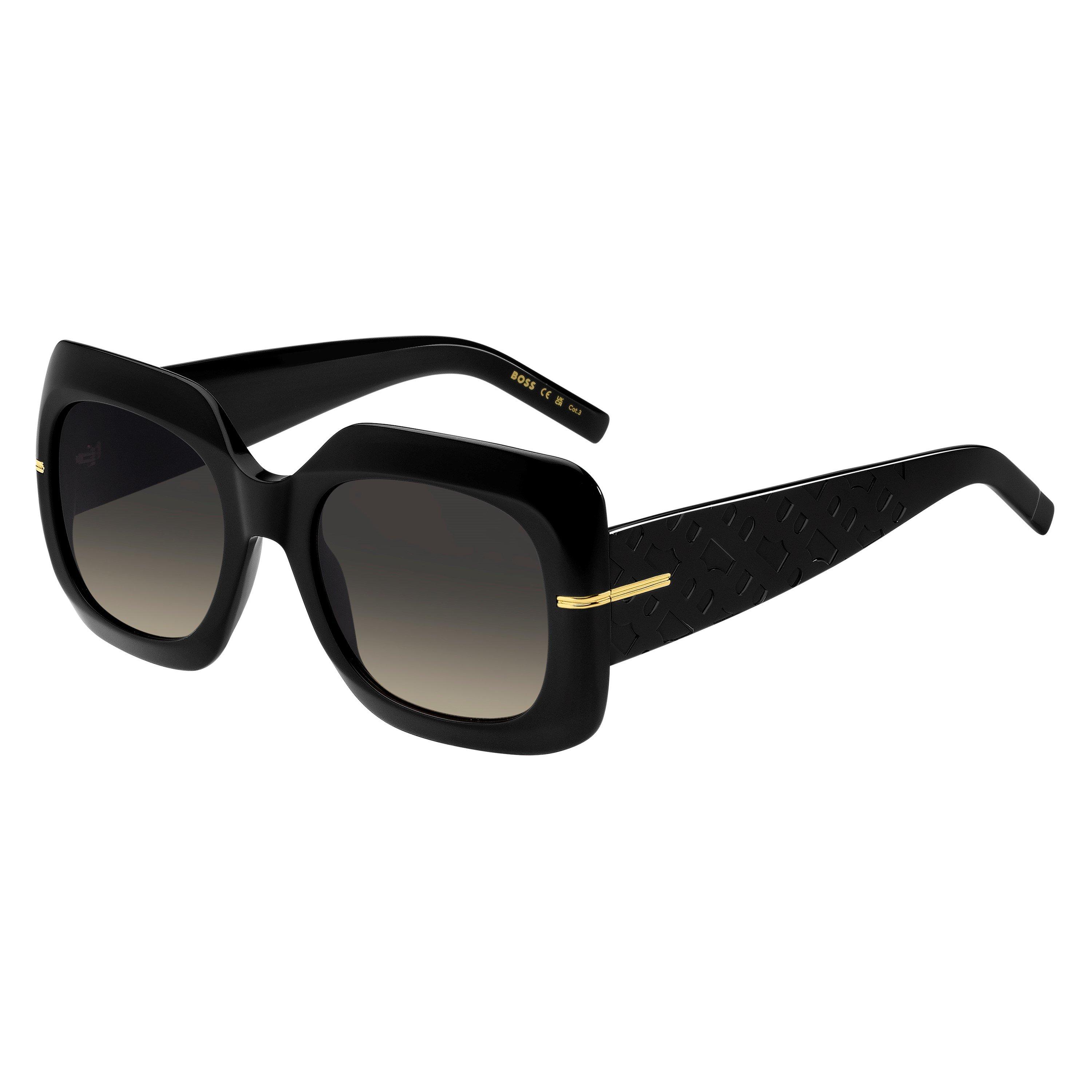 Boss Women's Round Sunglasses - Black - 54 cm