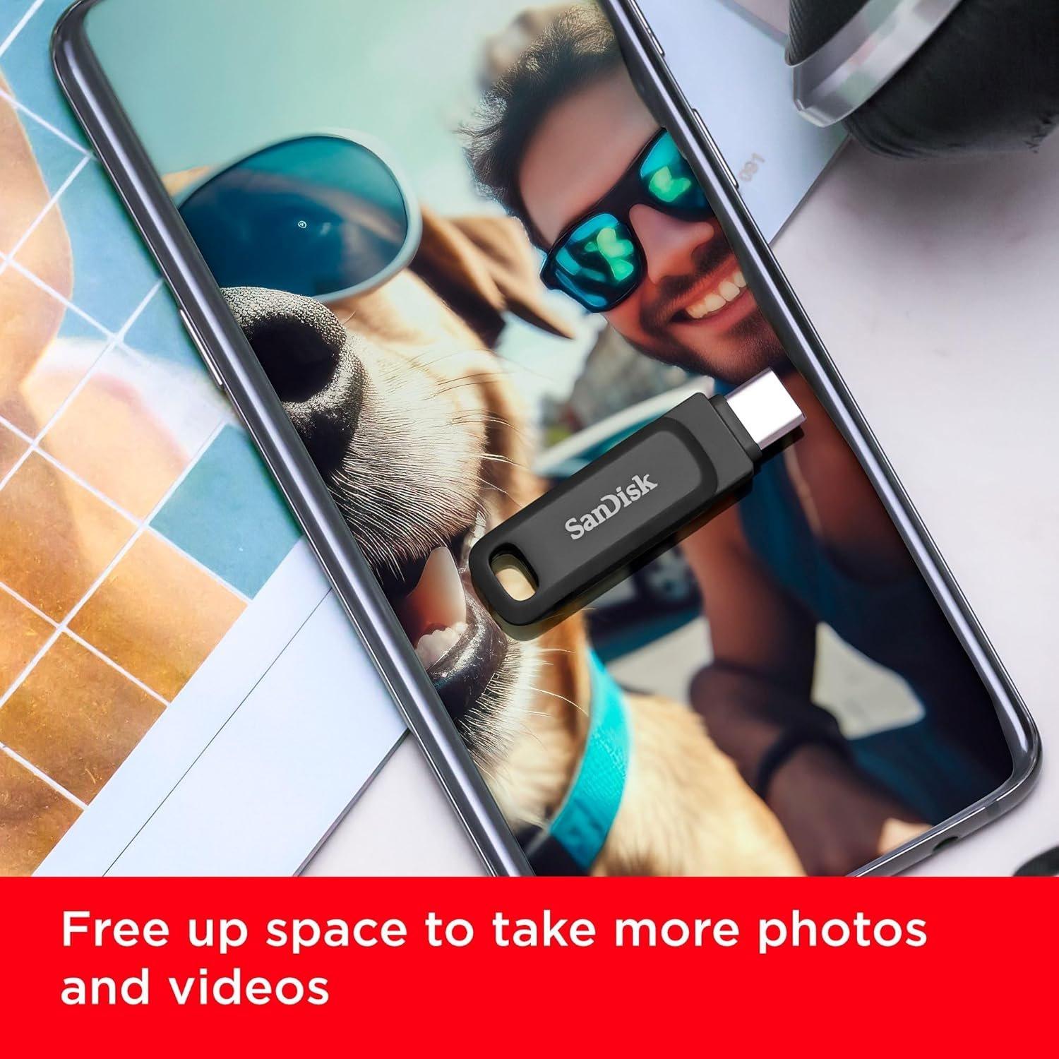 Black - SanDisk - Ultra Dual Drive Go USB Type-C™ - 128GB (Black) - 2