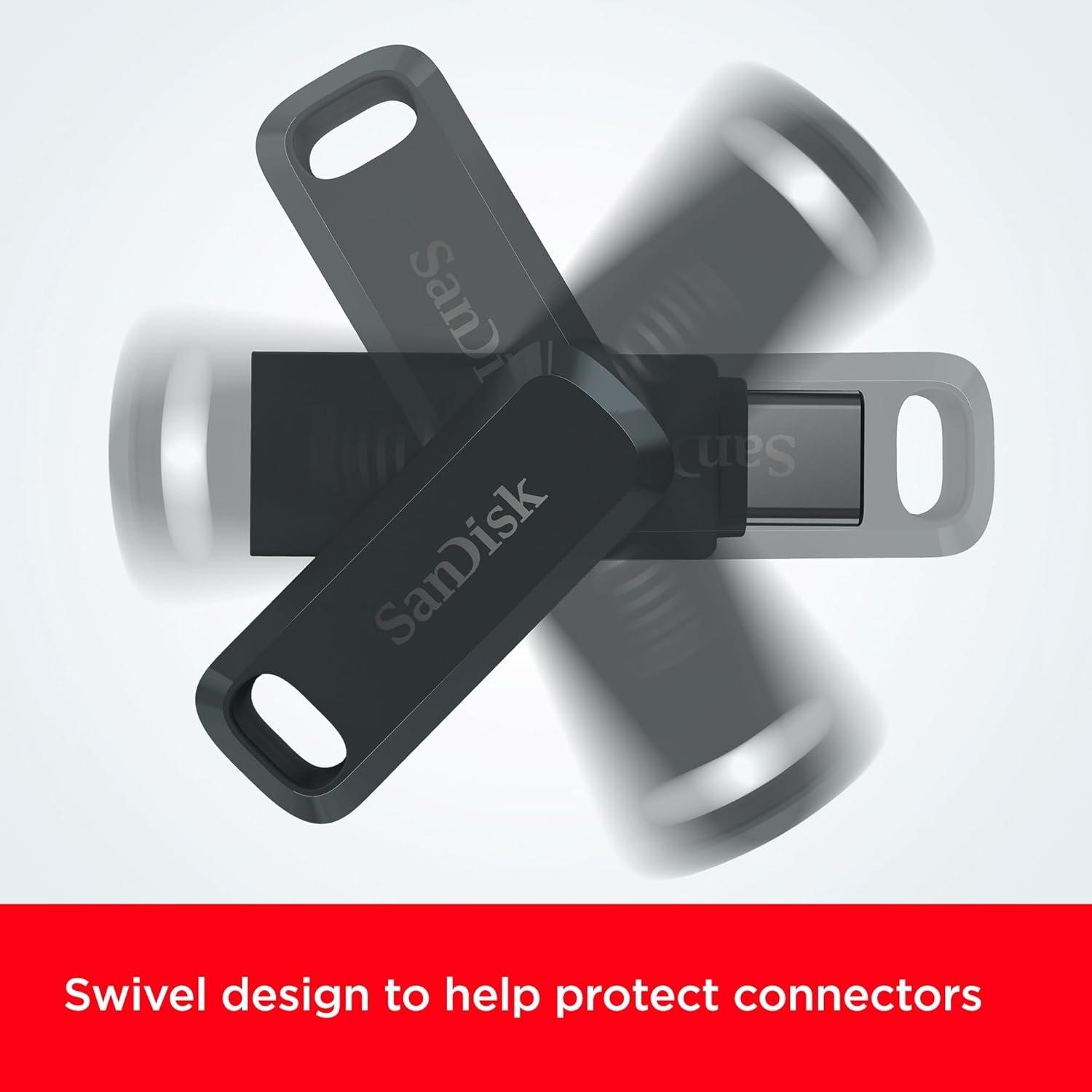 Black - SanDisk - Ultra Dual Drive Go USB Type-C™ - 128GB (Black) - 5