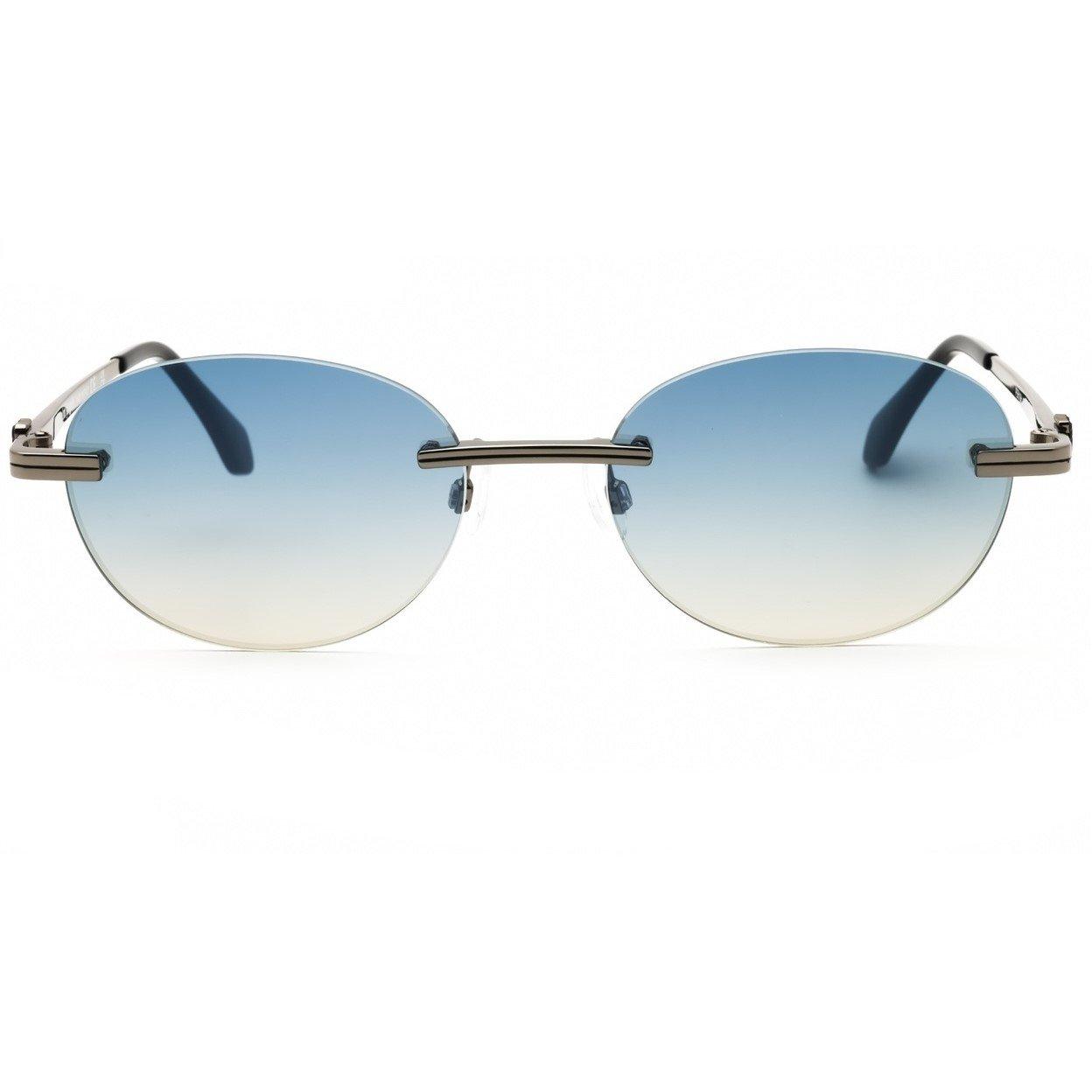 Gold/Grdnt Blue - Palm Angels - Crystal Rectangle Sunglasses - 1
