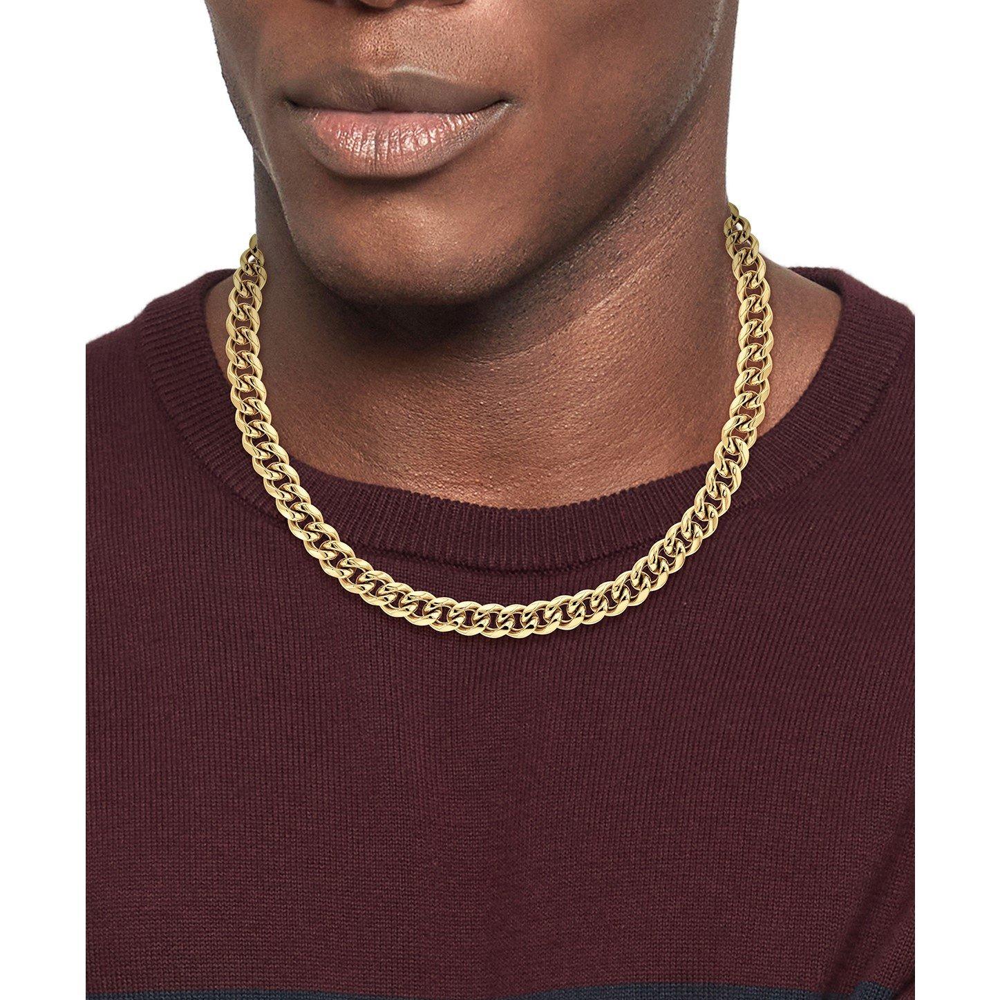 Gold - Tommy Hilfiger - mens curb chain necklace - 2