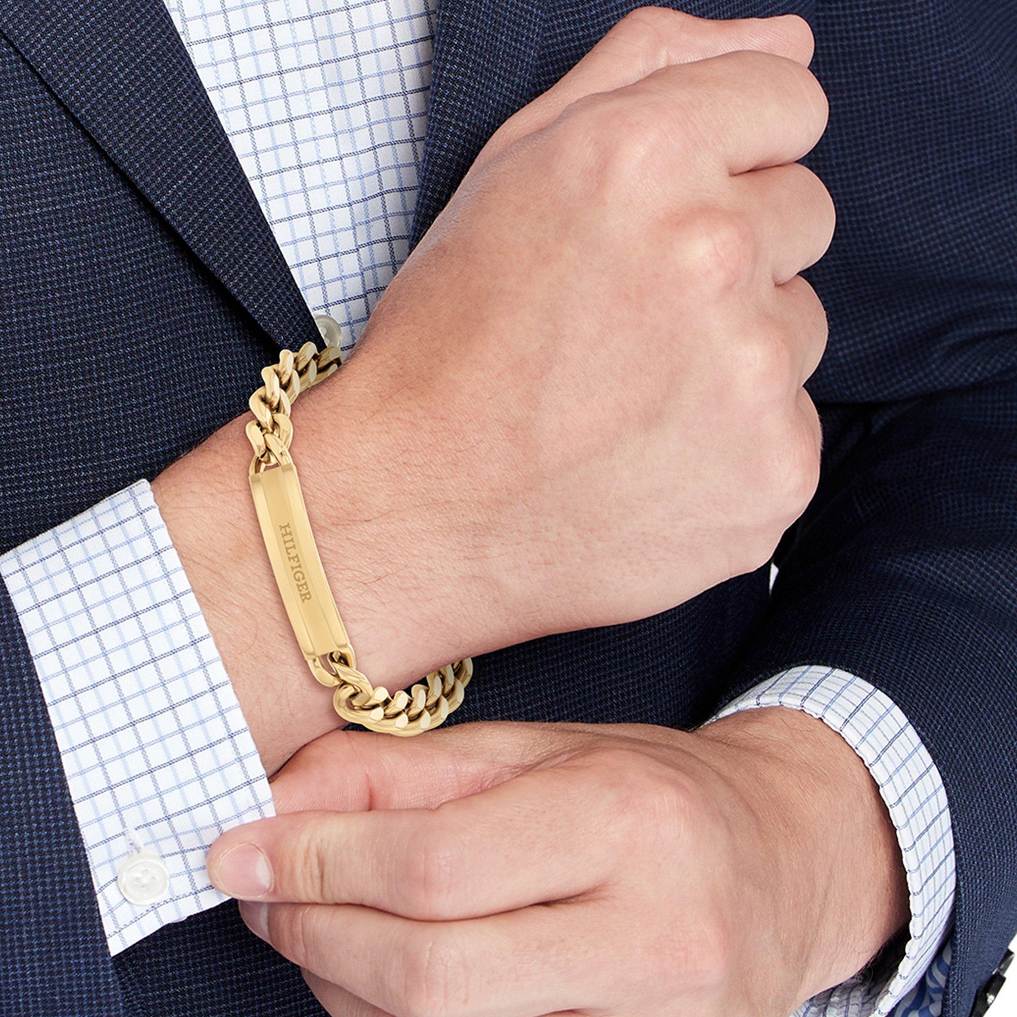 Gold - Tommy Hilfiger - Tommy Hilfiger Mens Gold IP Chain - 2