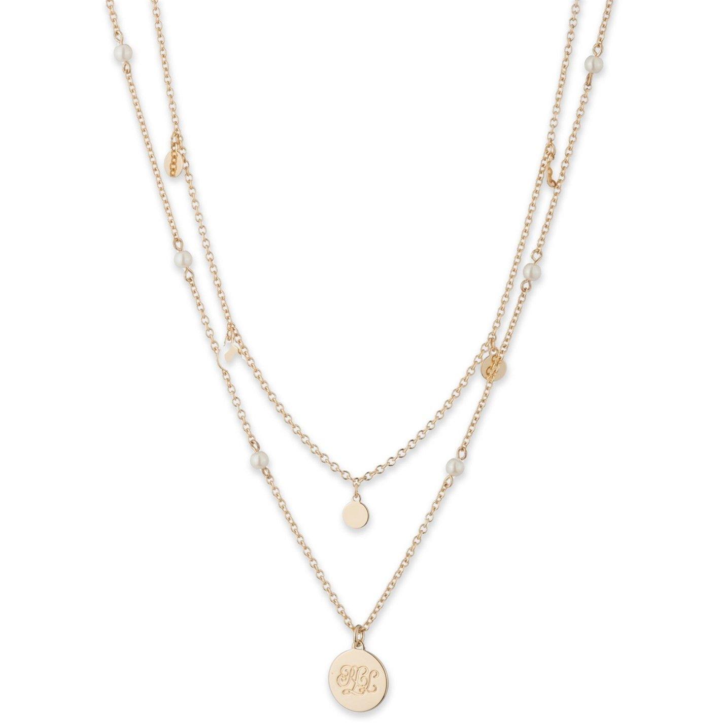 GLD/WHITE - Lauren Ralph Lauren - Multirow Necklace - 1