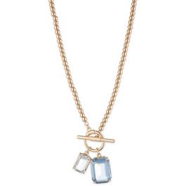 Ralph Lauren Lauren Ralph Lauren Pareidolia Clear Crystal & Light Sapphire Gold Necklace