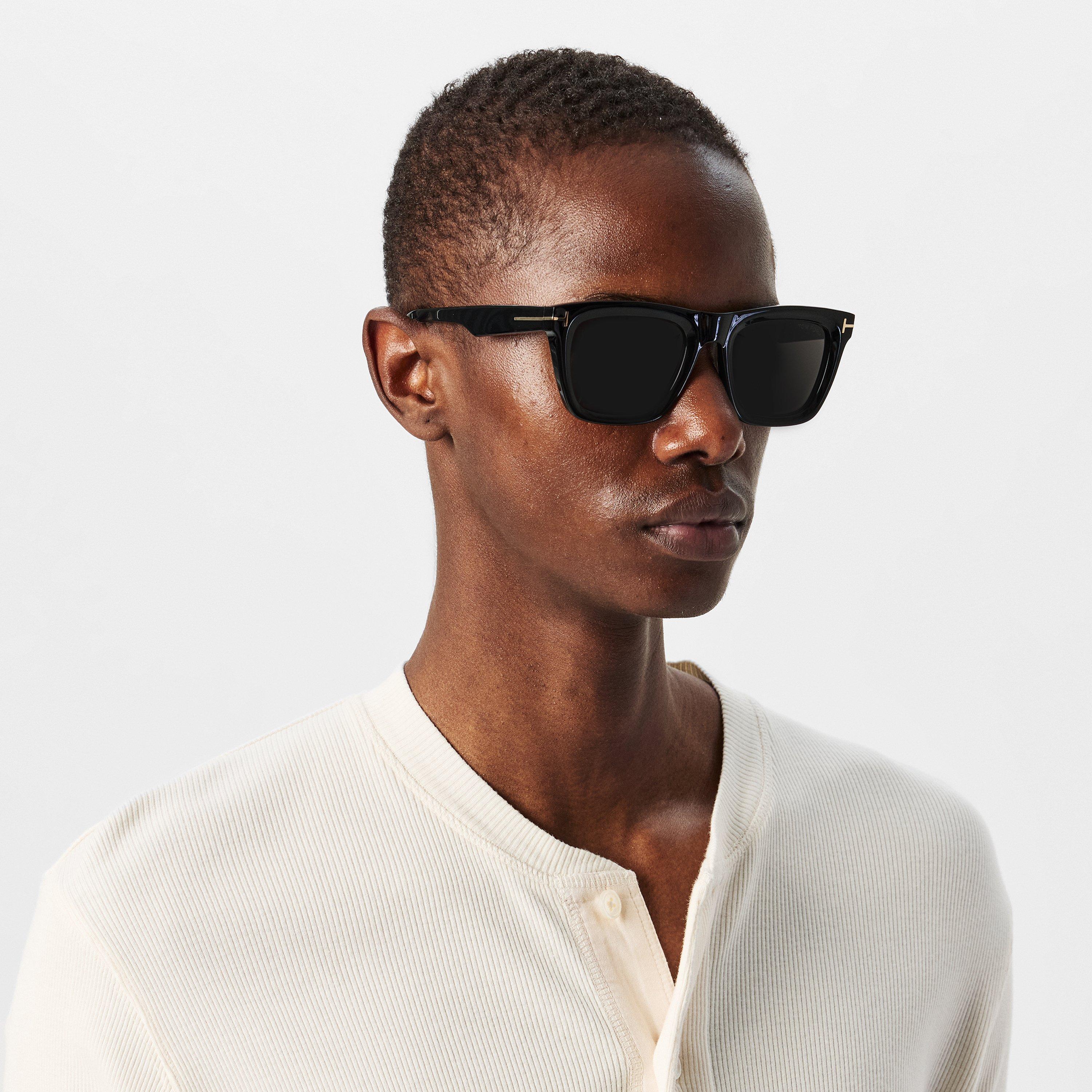 Shiny Black - Tom Ford - Lelio Square Sunglasses - 3