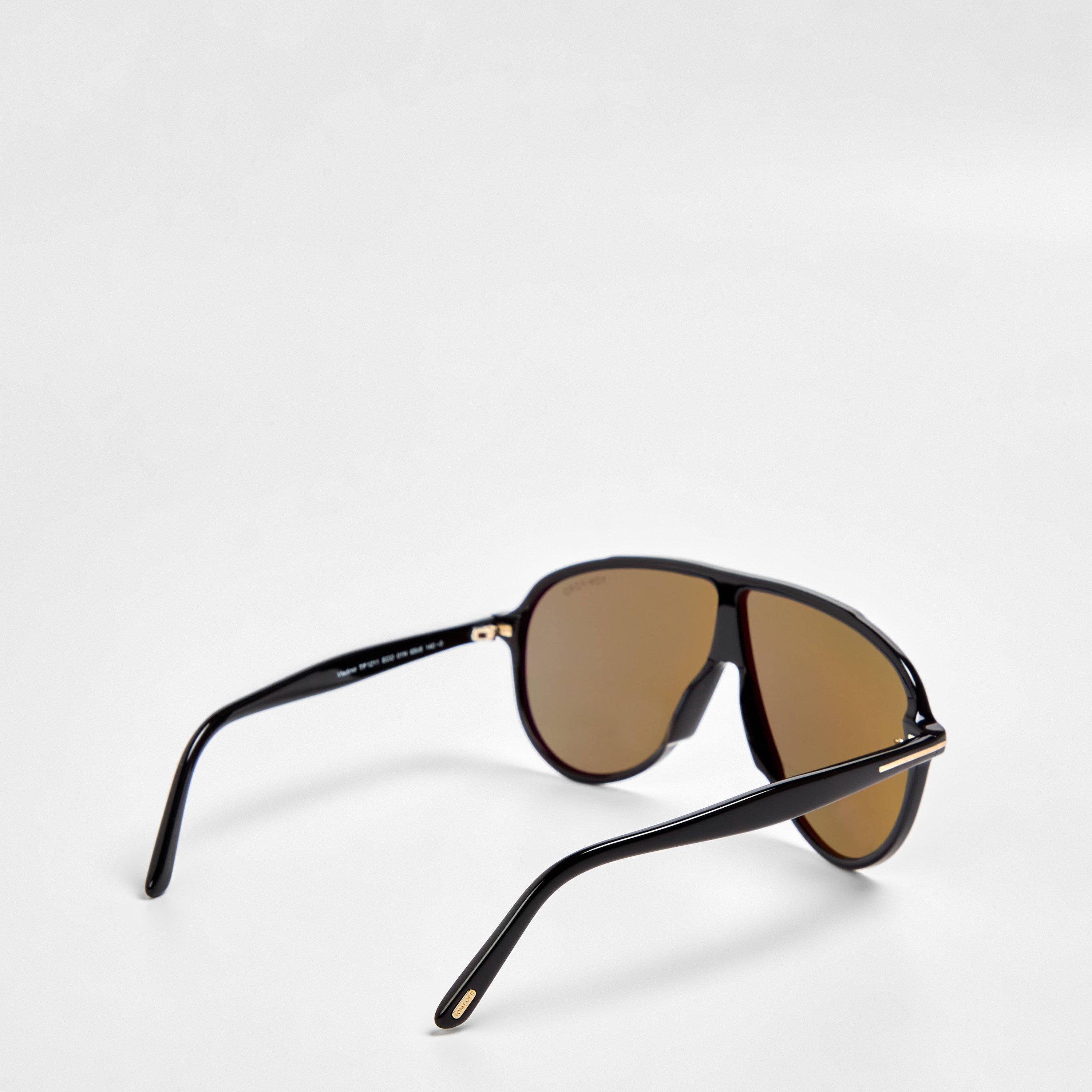 Shiny Black - Tom Ford - Men's Aviator Sunglasses - 2