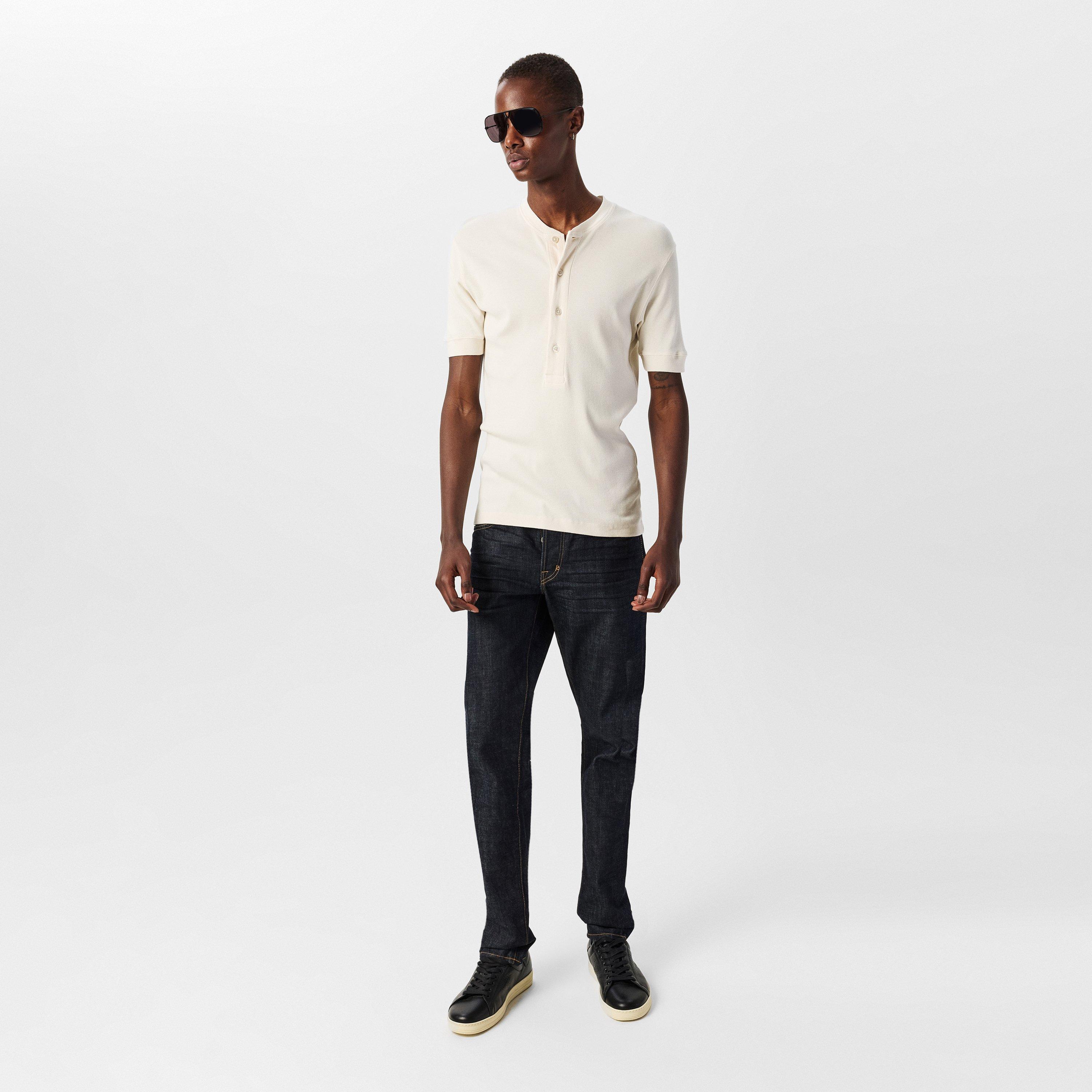 Shiny Black - Tom Ford - Men's Navigator Aviator Sunglasses - 5