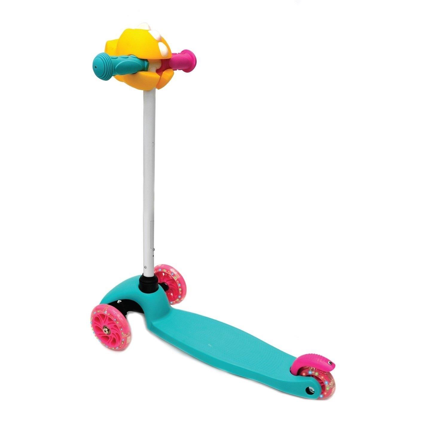 Green/Yellow - Hot Tuna - Kids 3D Lightup Kick Scooter - 3