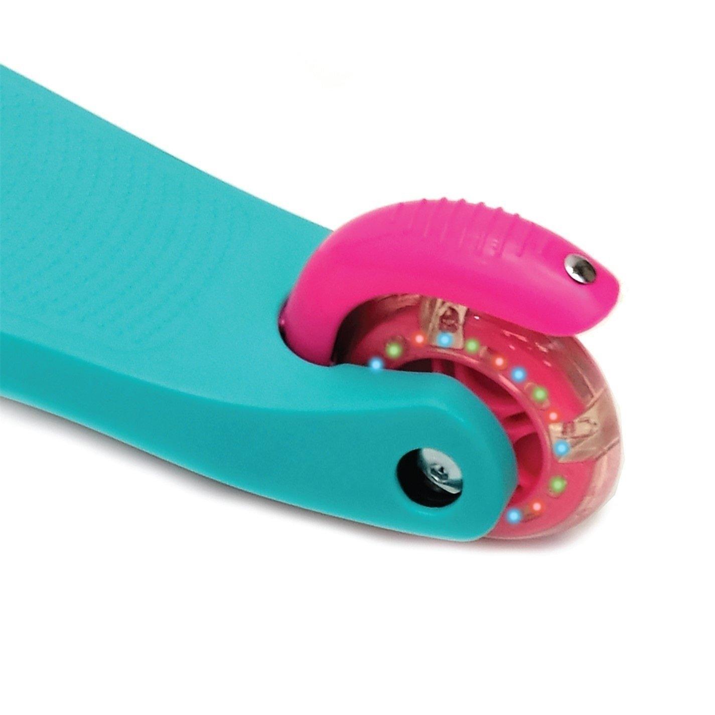 Green/Yellow - Hot Tuna - Kids 3D Lightup Kick Scooter - 7