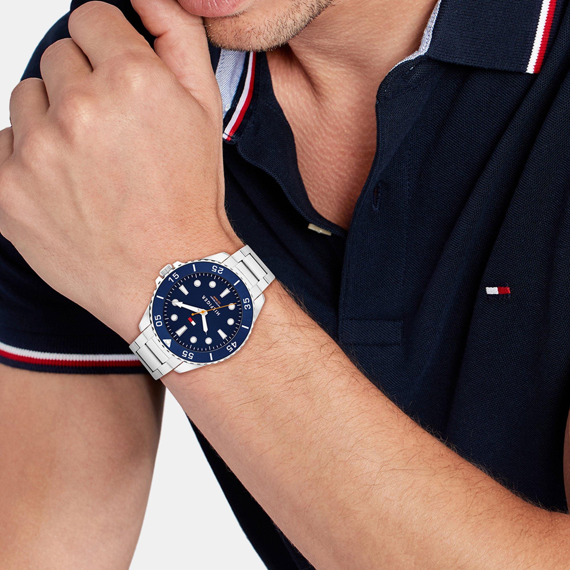 Blue/silver - Tommy Hilfiger - Mens Stainless Steel Bracelet Watch - 4